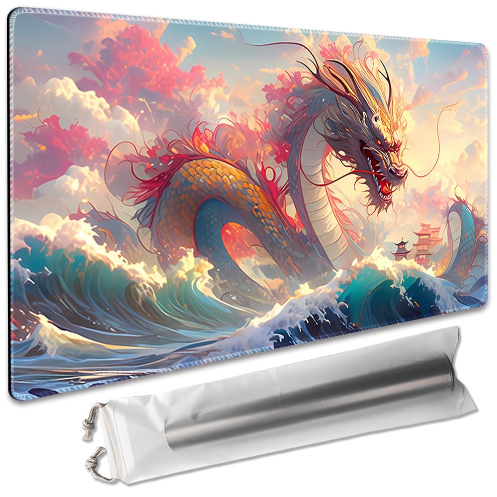 Board Game 14x24in MTG Playmat Compatible for OCG CCG RPG TCG Playmats (Sea Royal Dragon 2) — image 1
