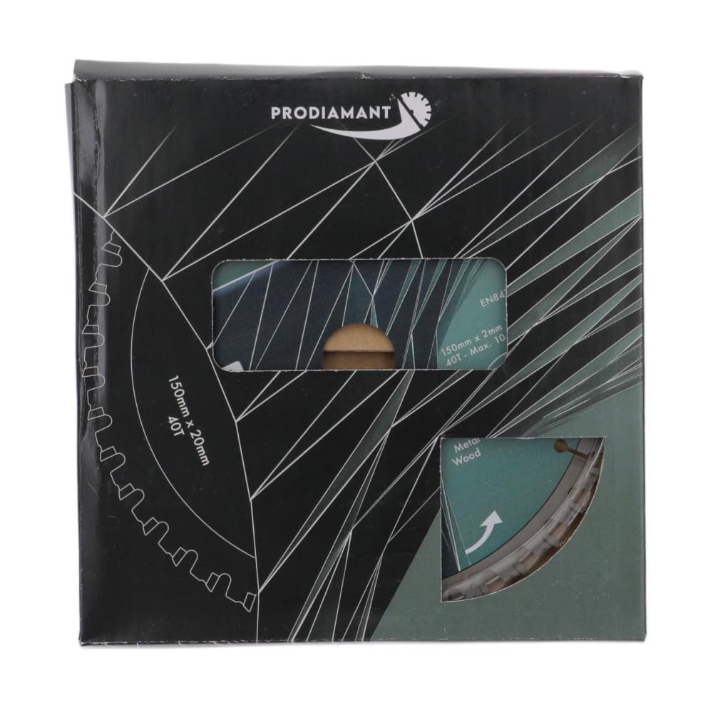 PRODIAMANT Multi zaagblad van 150 x 20 mm, hardmetalen zaagblad voor hout, aluminium, kunststof en laminaat met HM TCT tanden voor tafelzaag, afkortzaag en cirkelzaag