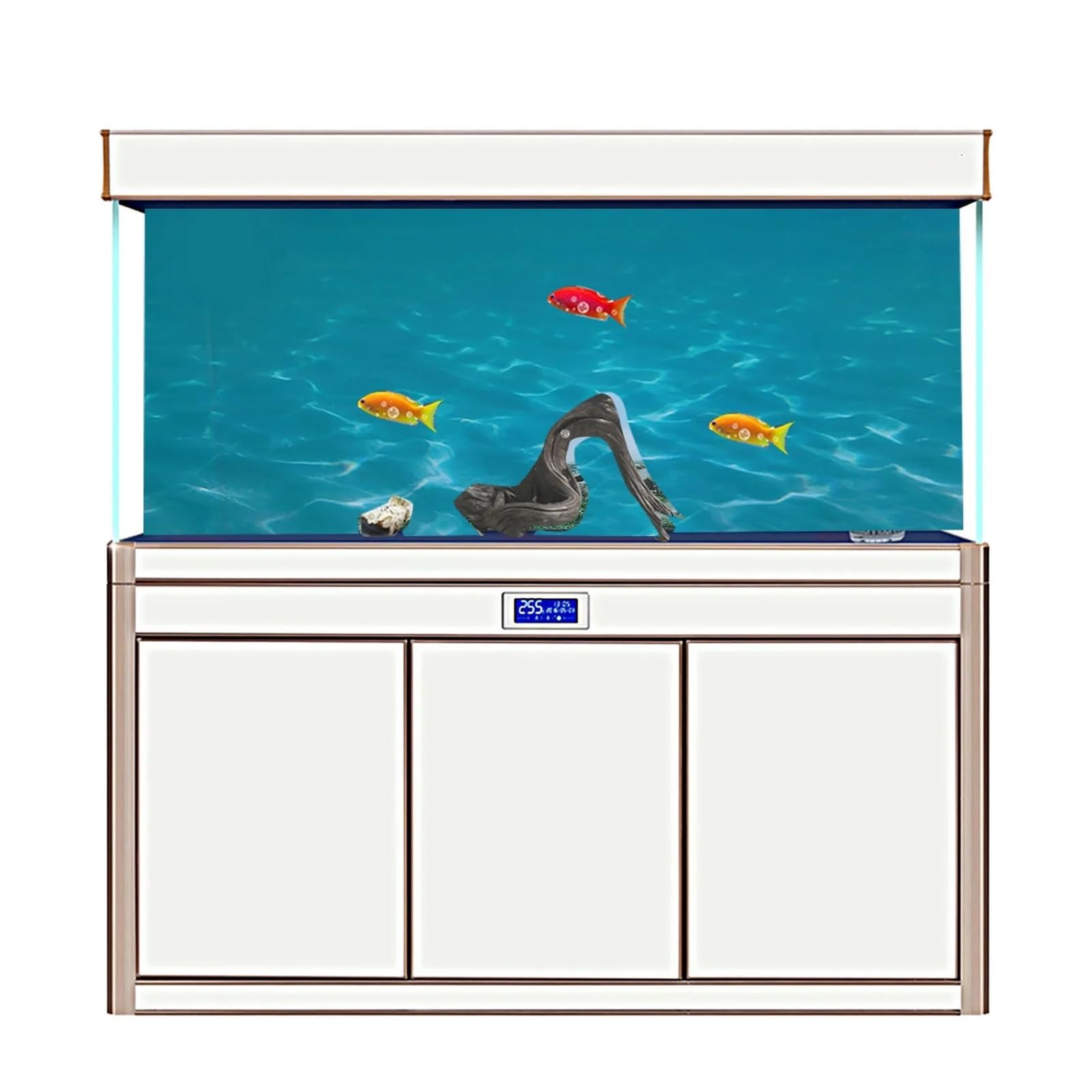 OJEVMLFVQ Aquarium Background Fish Tank Background Sticker Fade Resistant Aquarium Poster for Glass Tank(91x50cm)