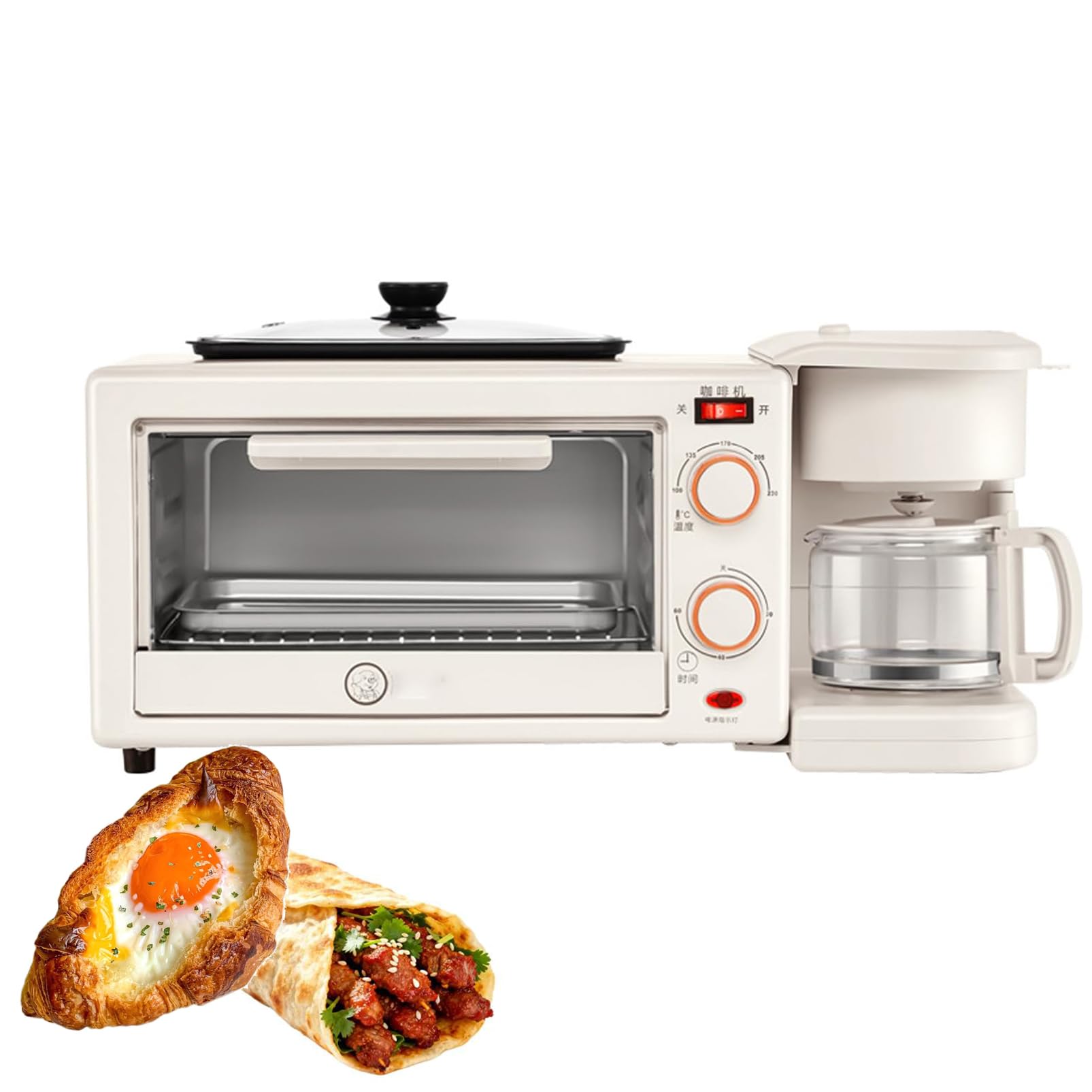 Four électrique 12L avec poêle pour cuisiner sans encombrer votre plan de travail