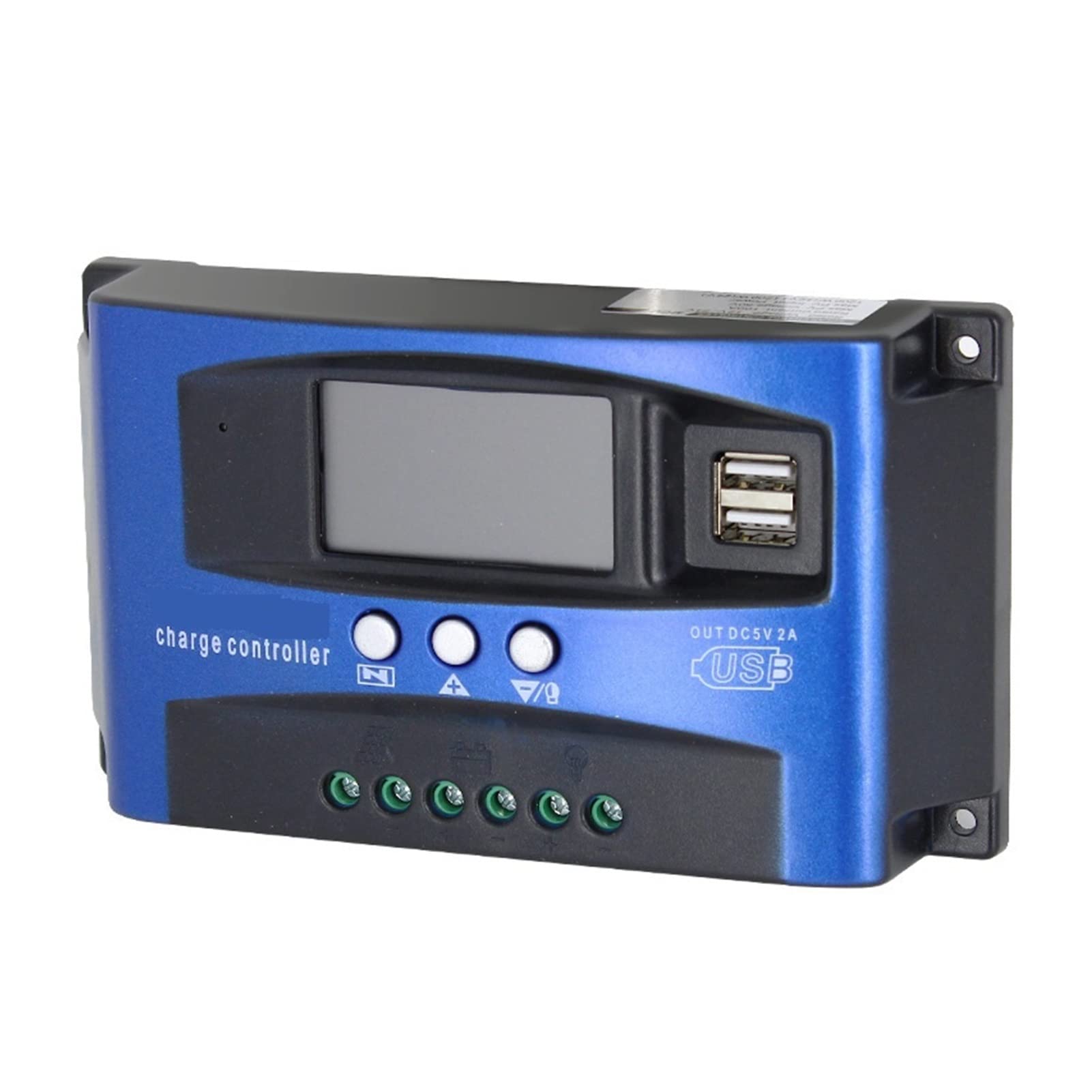 Regolatore di carica solare, Regolatore Di Carica Solare 30A-100A 12V/24V Doppio Schermo LCD USB(40A)