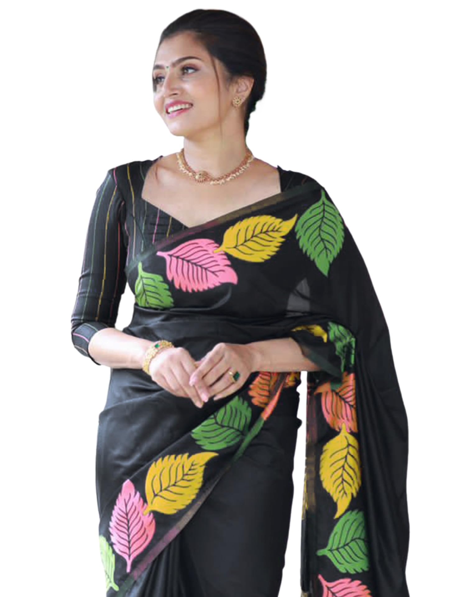 SIRIL Women's Banarasi Silk Saree Soft Kanjivaram Sari With Blouse Piece