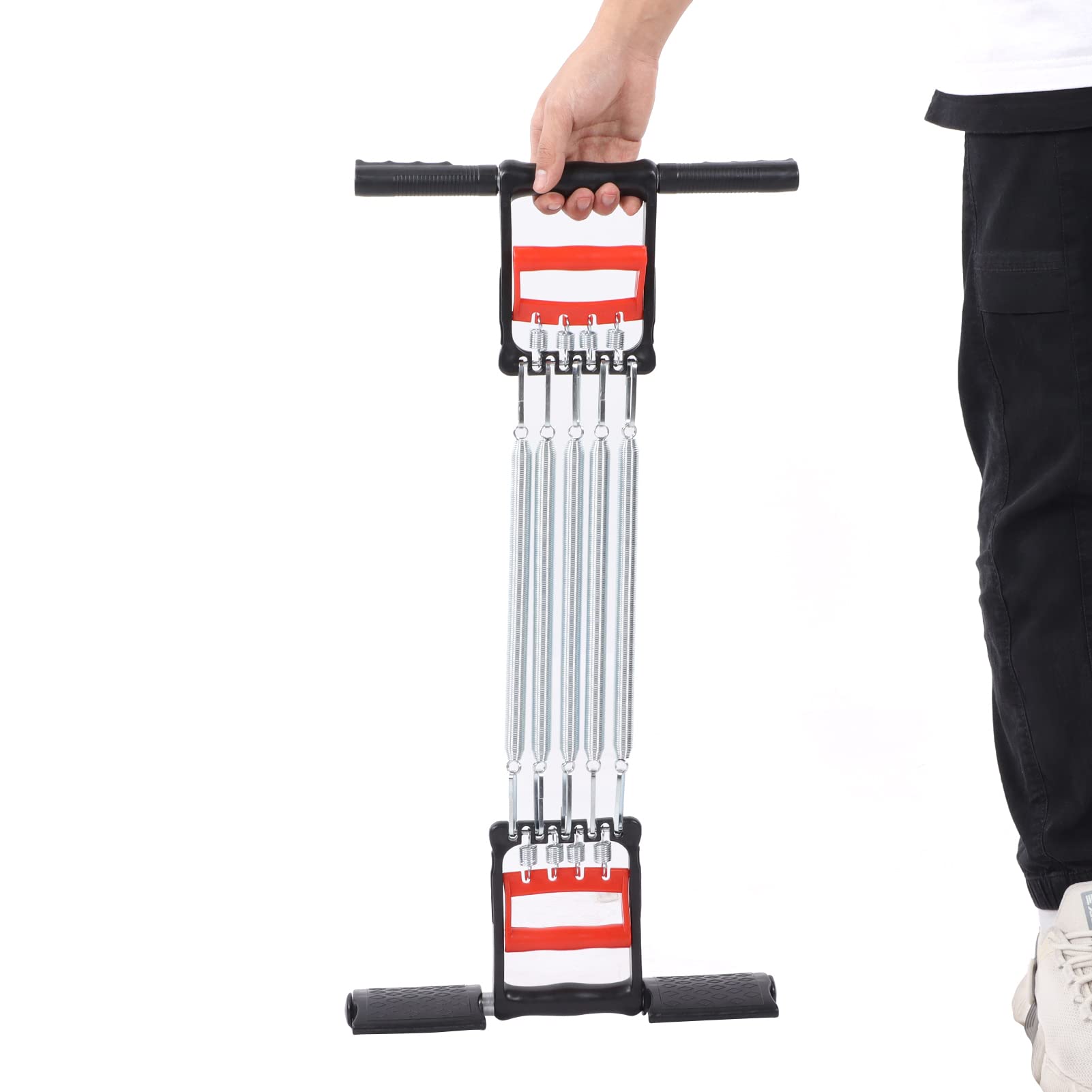 3 w 1 sprężynowy przyrząd do ćwiczenia mięśni ramion Ekspander klatki piersiowej z 5 sprężynami Sprzęt fitness do ćwiczeń w domowej siłowni Przenośny sprzęt do treningu