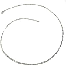 Stainless Steel Simple Thin Curb Chain Men Necklace 2mm