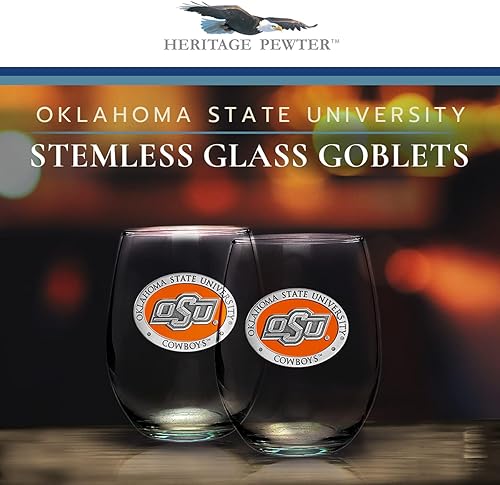 Miniatura 8 de Copas de vidrio sin tallo de Colorado, juego de 2, copas de vino de copa de 15 onzas, vidrio de peltre elaborado por expertos