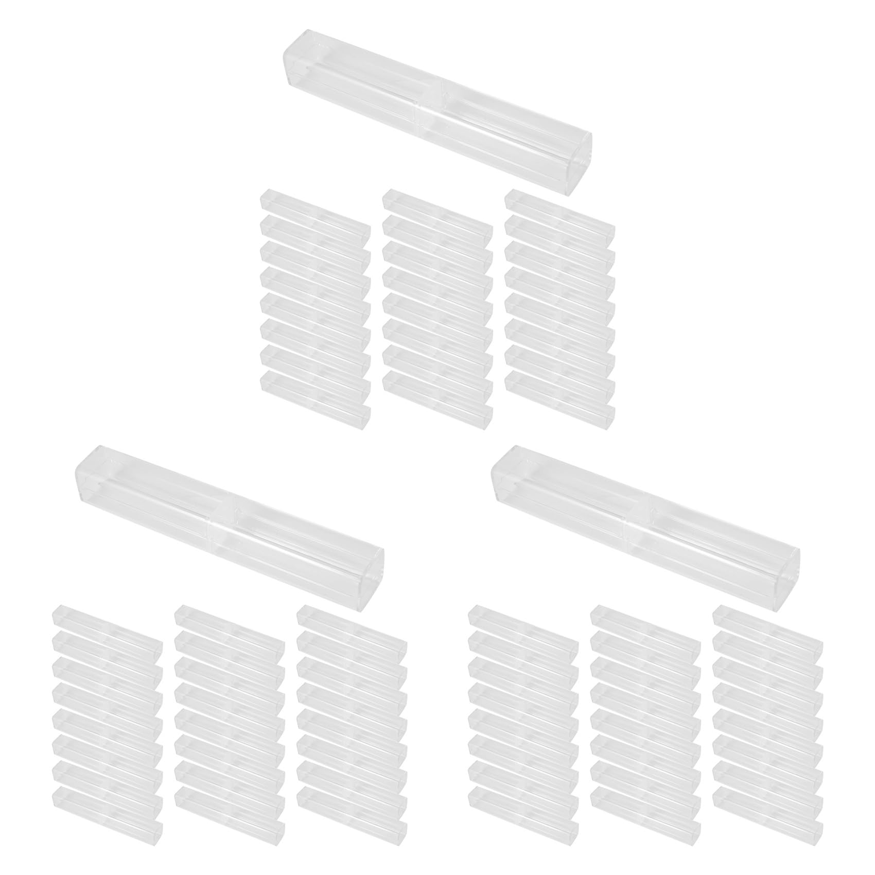 Jnchdghwa 75Pcs Plastic Clear Pen Case Gift Empty School Collection Set Pen Container Storage for Father'S Day Mother'S Day