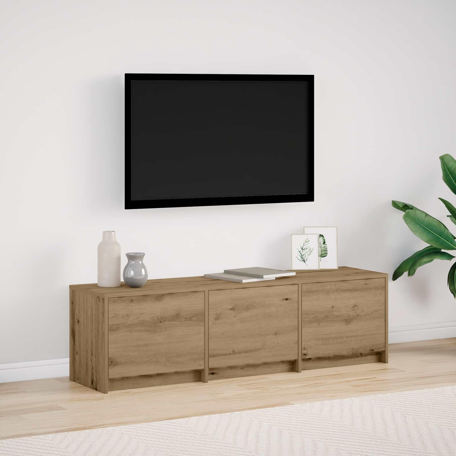 vidaXL Meuble TV Chêne Artisanal Bois d'ingénierie
