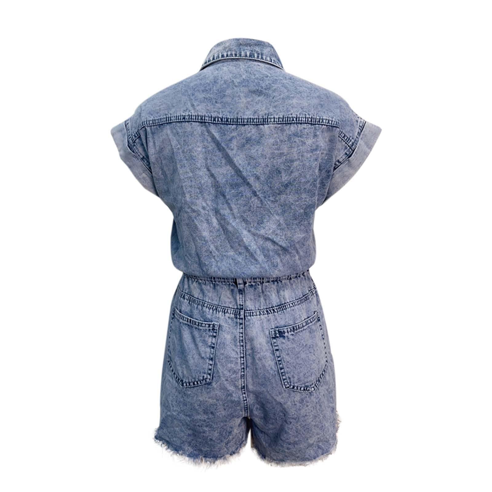 Genérico Mono Deportivo Mujer - Mono Negro Mujer - Mono Informal De Verano con Bolsillo Y Lunares Florales para Mujer Elegante Y Cómodo para Usar Todo El Día