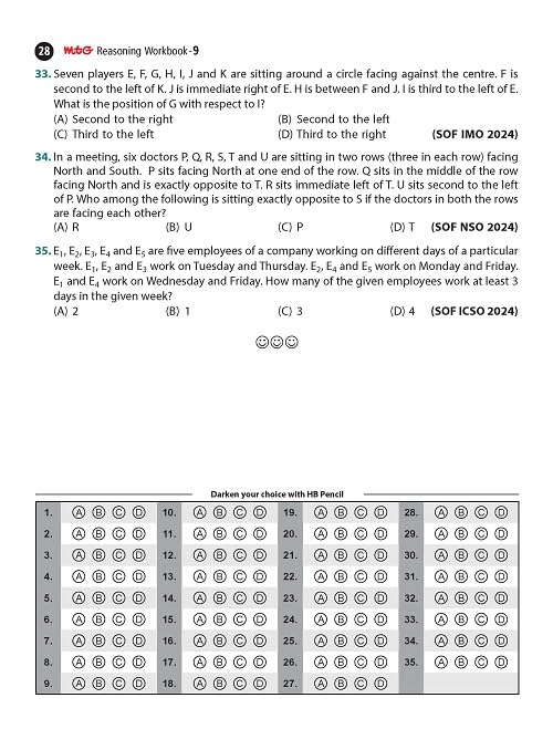 Image of MTG Olympiad Reasoning Workbook Class 9 - Enhances Lateral Thinking & Analytical Skills | Must For SOF & All Olympiad & Talent Search Exam 2025-26