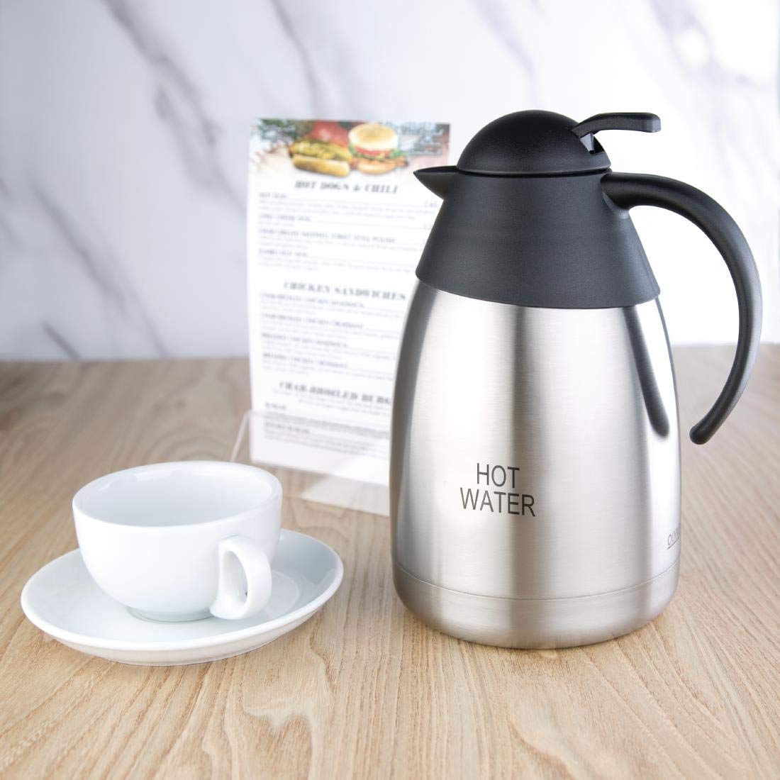 Olympia isoleerkan RVS 1,5L HOT WATER