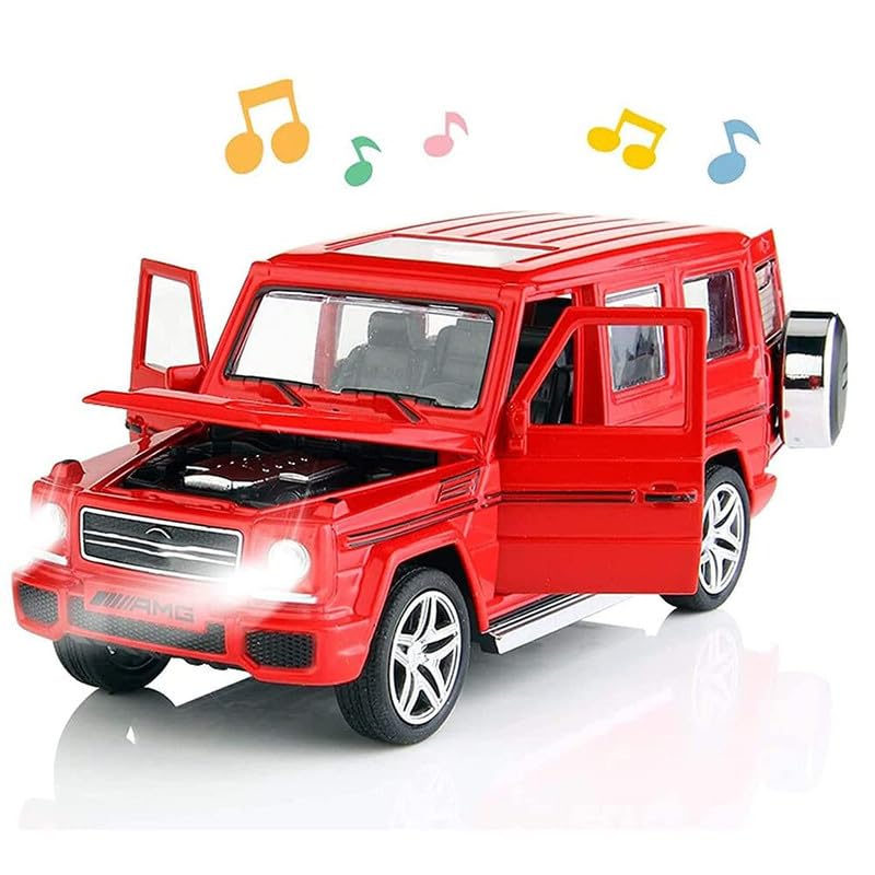 Image of New 1:32 G65 Diecast Alloy Metal Pull Back Car with Openable Doors Music Sound and Light Vehicle Toy Car for Kids Boys (White)