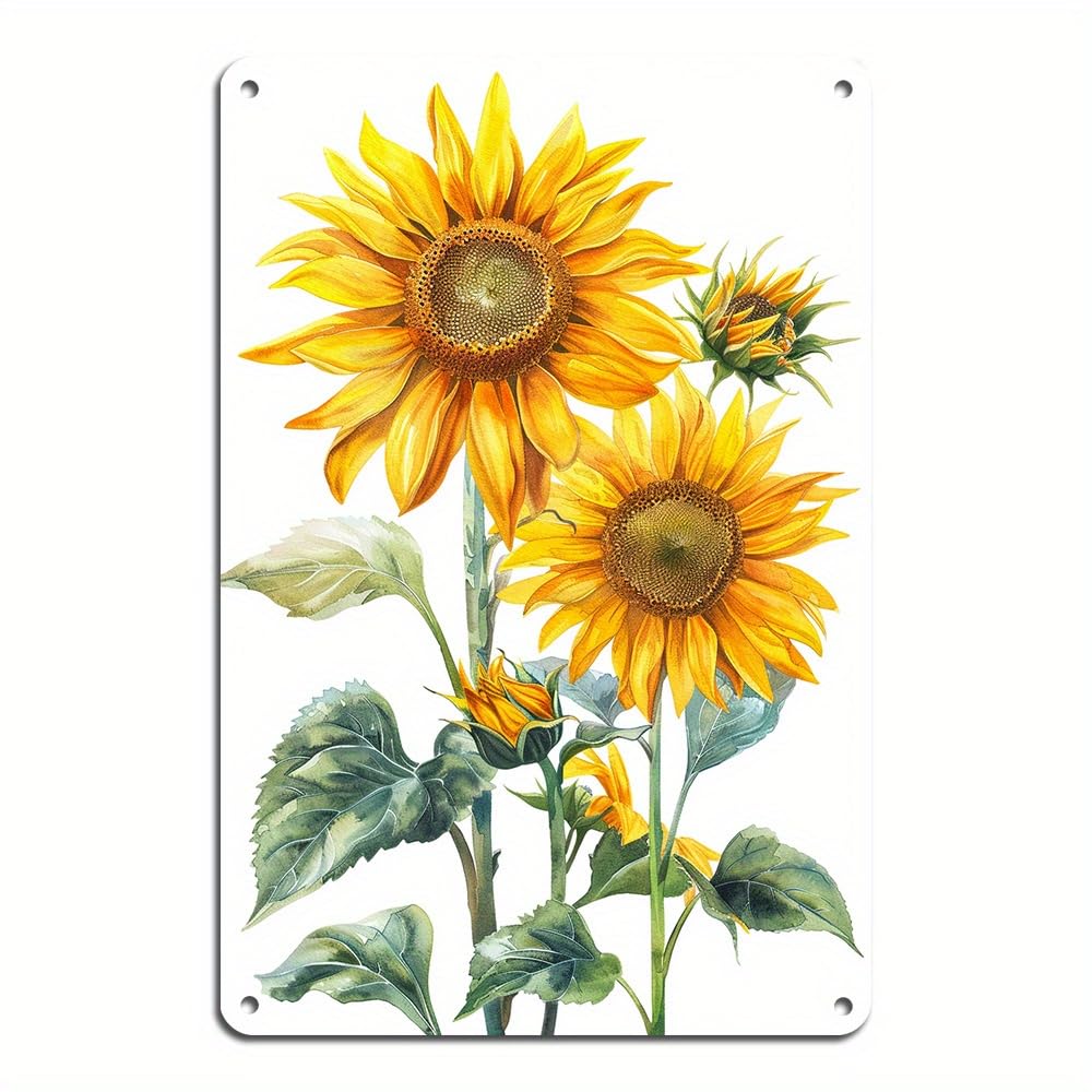 Sunflower Aluminium Metal Tin Sign Home Plaque Poster Home Bar Pub Wall Are Decor New Metal Tin Sign 8X12 Inch