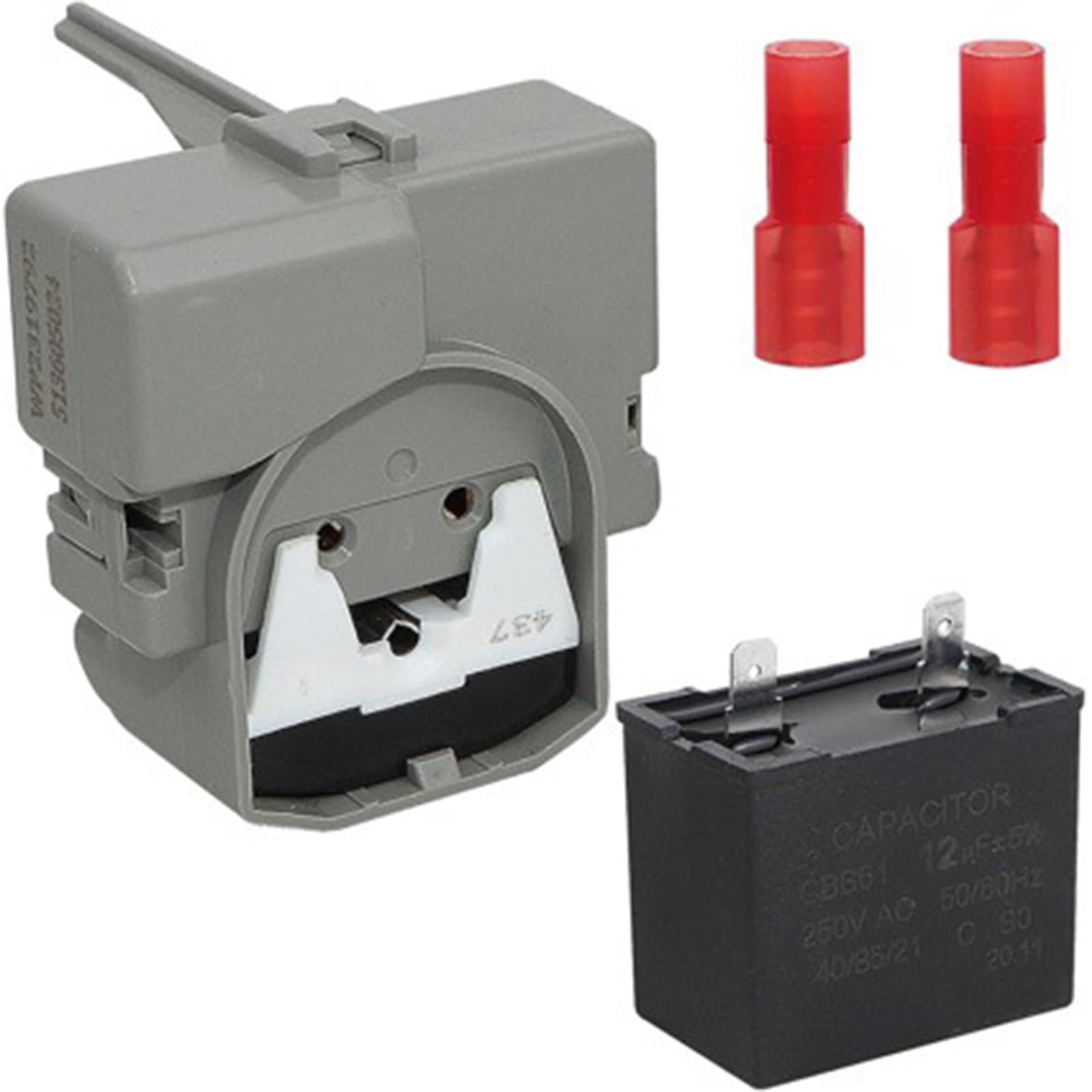 Msioytog Fridge Condenser Transmit with Overload & Quick-Install Warm Refrigerator Overburden Starter Replacement