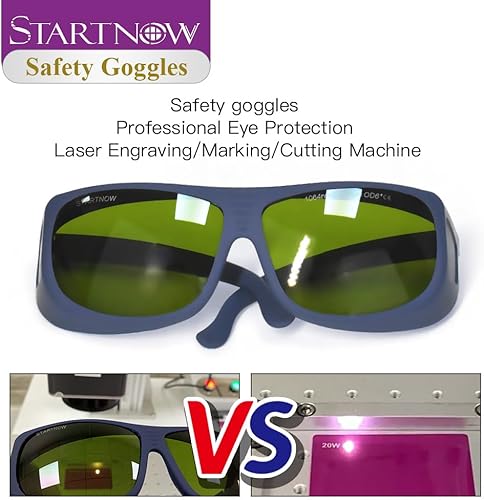 Miniatura 3 de STARTNOW Gafas de seguridad láser 1064nm para grabado láser Soldadura Protección ocular OD6+escudo protector Galsses