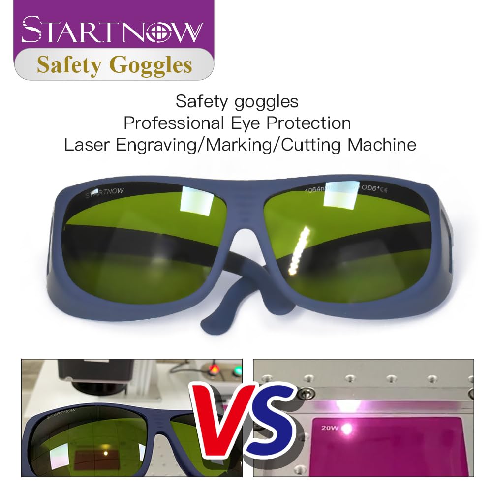 STARTNOW Laserowe gogle ochronne 1064 nm, okulary do grawerowania laserowego, spawanie, ochrona oczu OD6+, osłony ochronne