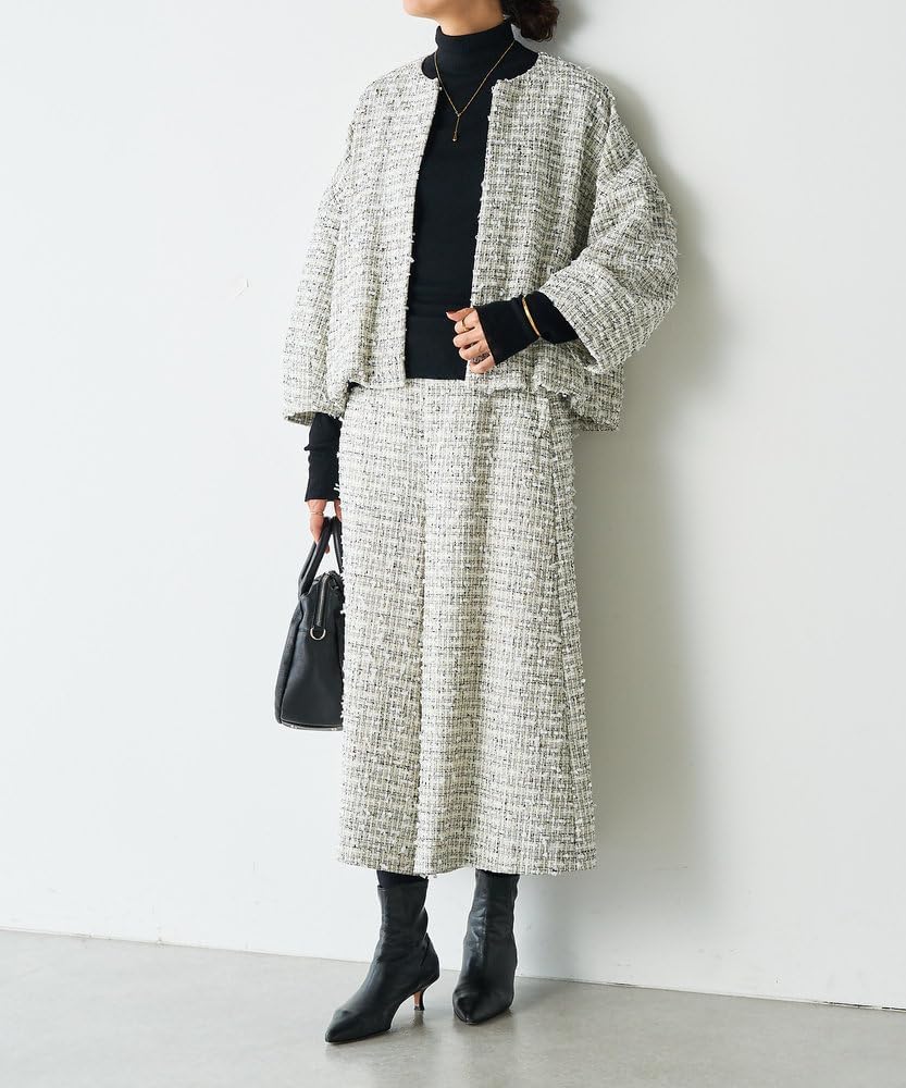 【美品】BEARDSLEY ビアズリー　ツイード前後ジャケット　入学式　入園式 美品】BEARDSLEY ビアズリー ツイード前後ジャケット 入学式 入園式