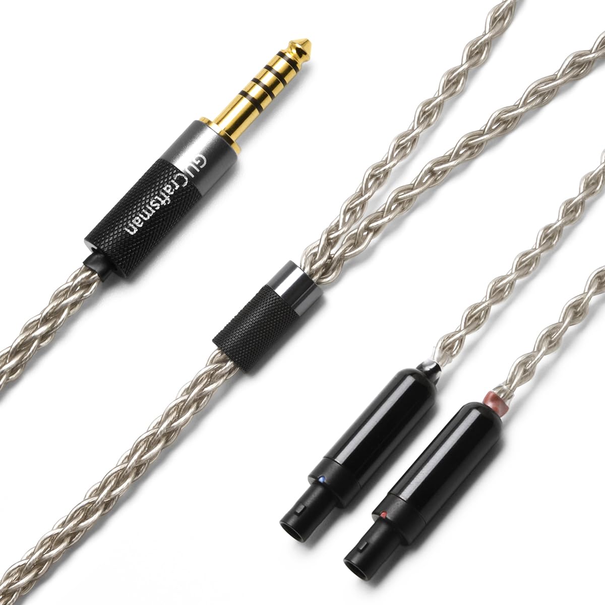 GUCraftsman Upgrade-Kabel aus 6N Einkristall-Silber für SENNHEISER HD 800, HD 800 S, HD 820 Kopfhörer (3,5 mm Stecker)