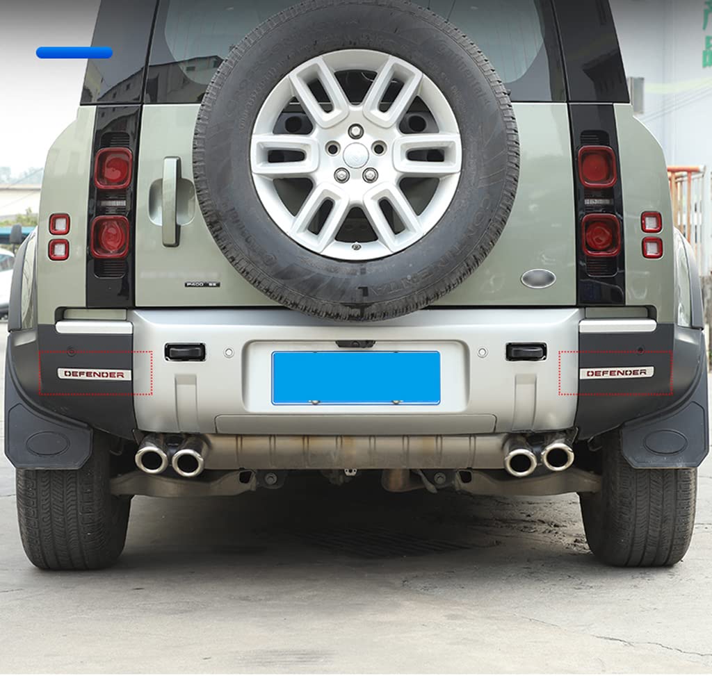 SHIFENG Kompatibel mit Defender 90 110 2020 2021 2022 Edelstahl Auto Nebelscheinwerfer Schutz Abdeckung Verkleidung Zubehör