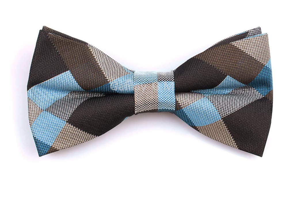 Kihatwin Skinny Ties for Mens Novelty Plaid Check Business Wedding Fashion Formal Neckties 2.7, Pocket Square, Bow Ties