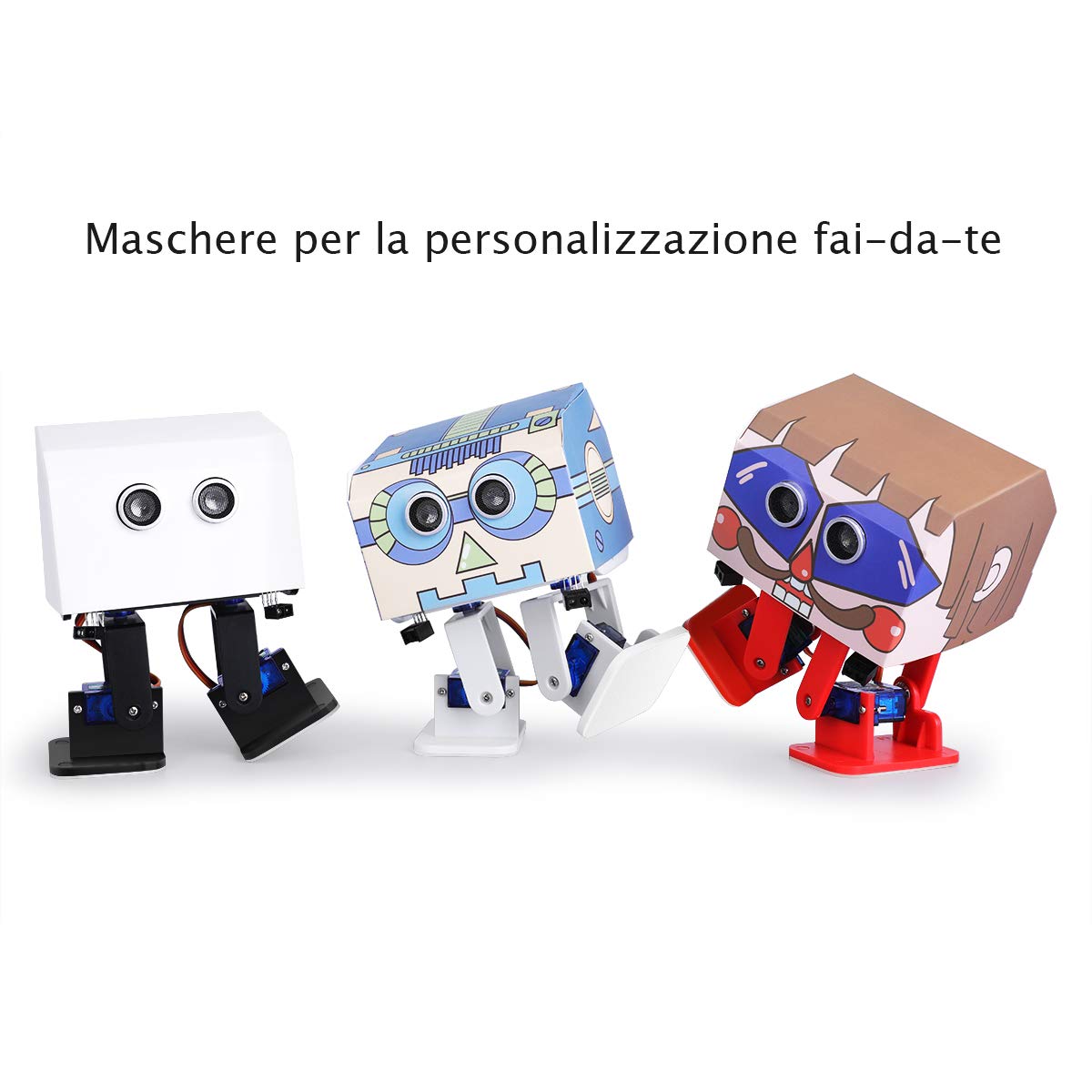 ELEGOO Projekt Pinguin-Bot Zweibein-Roboter-Bausatz mit Montageanleitung, STEM-Spielzeug für Kinder und Erwachsene (Rot) | Kompatibel mit Arduino mit Tutorial Version Rot