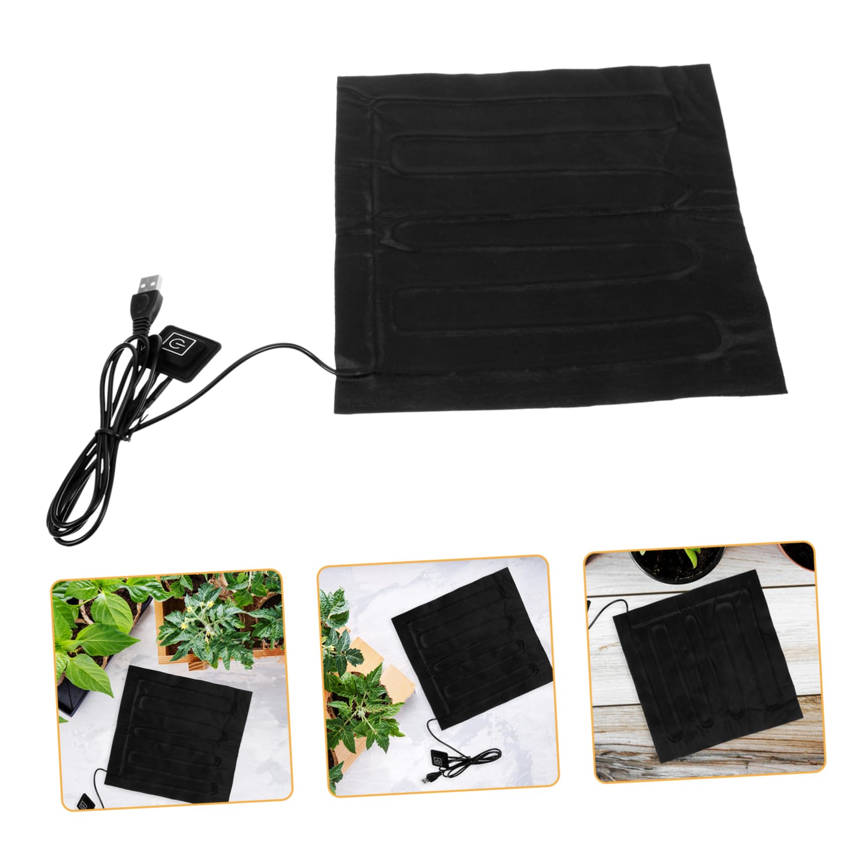 POPETPOP 5 Pz Tappetino Riscaldante Per Piantine Tappetino Riscaldante Per Piante Termoforo Fai Da Te Termoforo Per Piante Pianta Più Calda Riscaldatore Dell'impianto Più Caldo Stoffa Black