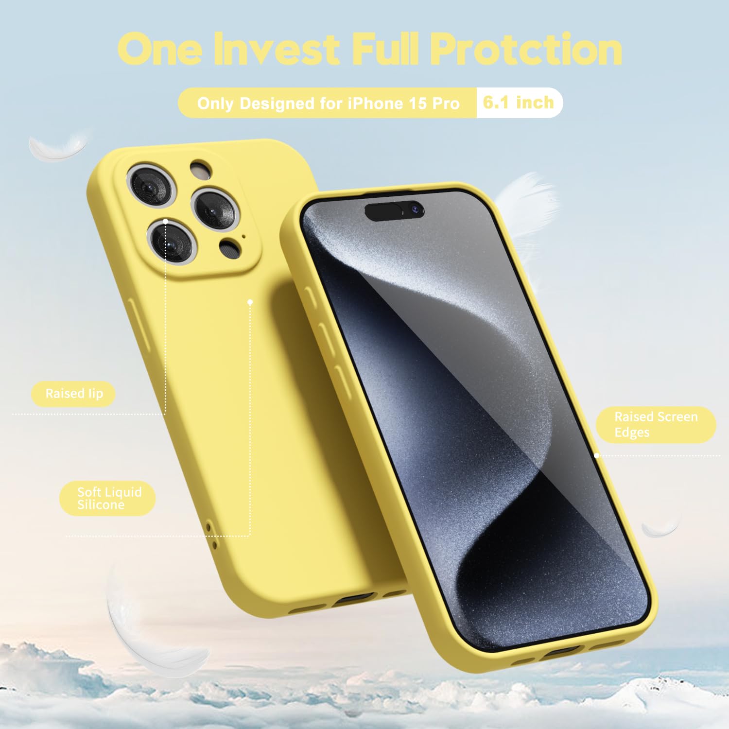 oakxco for iPhone 16 Pro Max Case Liquid Silicone, Soft Rubber Gel Elegant Aesthetic Basic Simple Cover, Cute Thin Slim TPU Matte Solid Color Plain Smooth Case for Women Girl, Light Pink — view 597