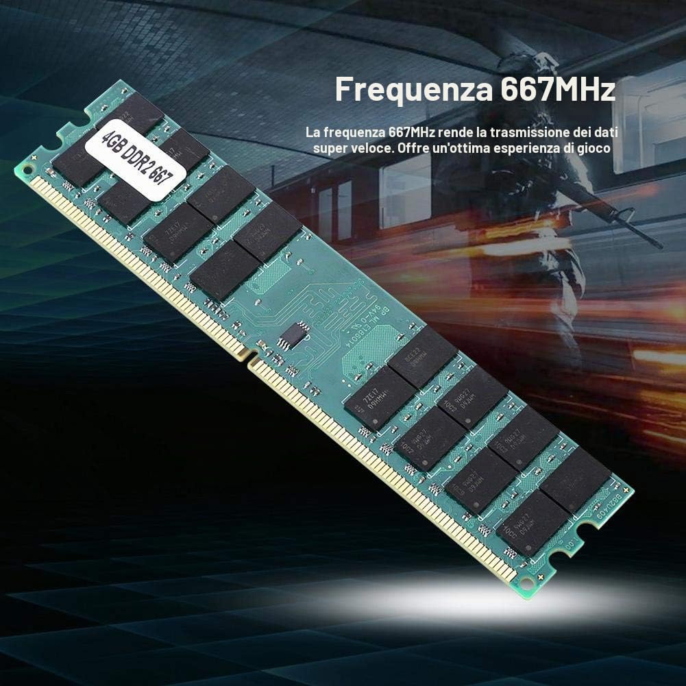 Yunir DDR2 4 GB di Memoria ad Alta capacità 240PIN PC2-5300 667 MHz Modulo di Memoria ad Alta frequenza per Computer Desktop
