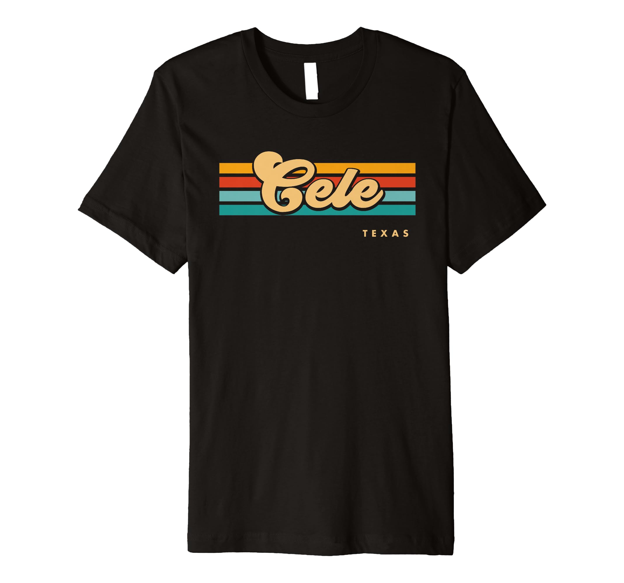 Vintage Sunset Stripes Cele, Texas Premium T-Shirt