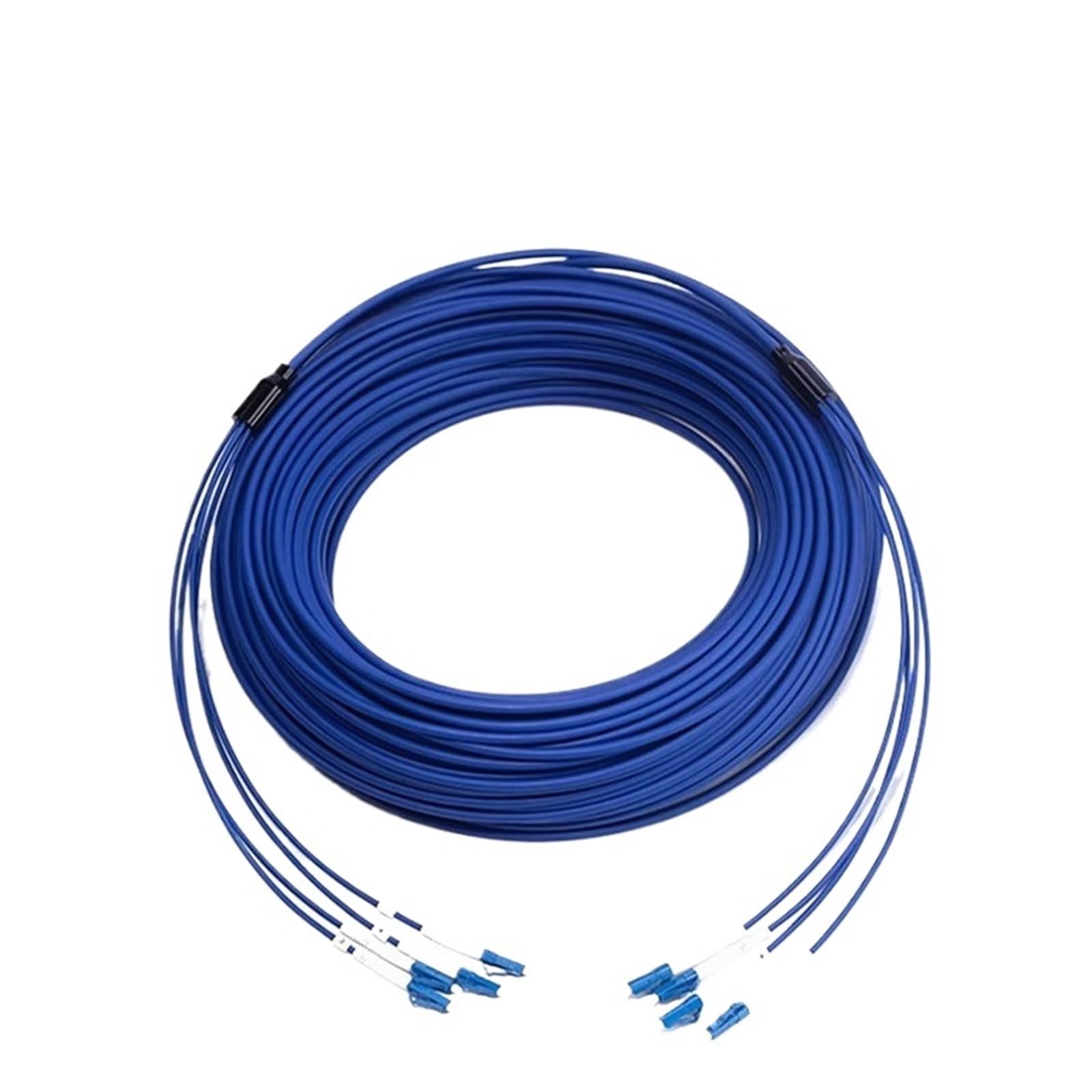 Câble blindé LC Fibra Optica, Bleu, SC UPC, 4 cœurs, 6 cœurs, 8 cœurs, Cordon de raccordement à Fiber Optique monomode, étanche, 60 m, 80 m, 100 m(8-Core 8SC-8SC 100m)