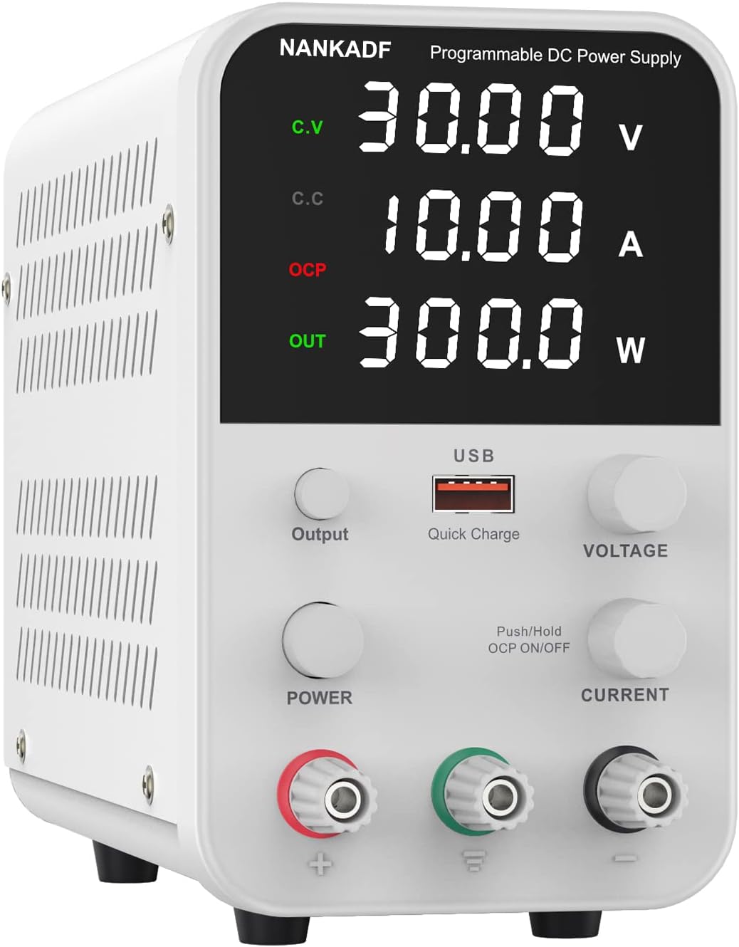 bench adjustable power supply (30V/10A),DC switching power supply, encoder-regulated laboratory power supply with USB fast charging interface