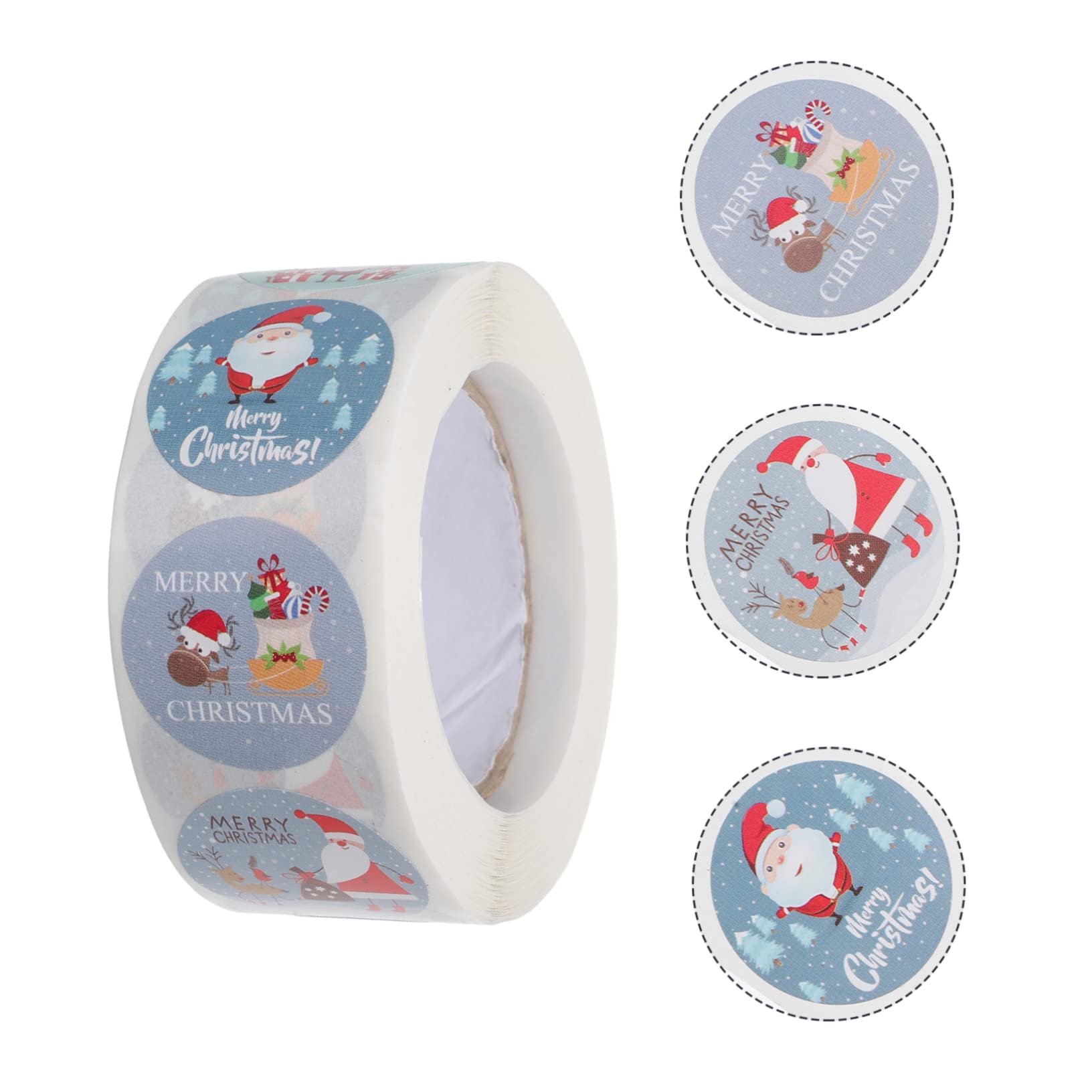 STOBOK 6rotoli Adesivi Natalizi Festivi Stickers Per Decorazioni Adesivi Per Buste e Creativi Design e Facile Applicazione