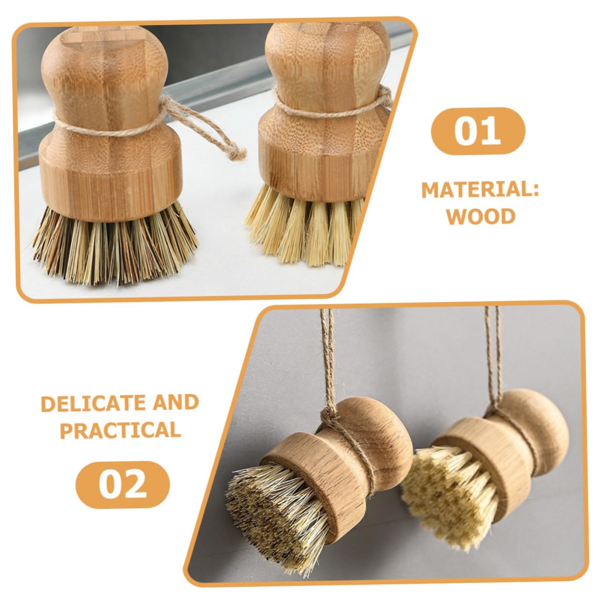 Ciieeo 12pièces Brosses De Nettoyage pour Cuisine Brosse à Vaisselle Brosse Ronde pour Casseroles Et Wok Outil Pratique De Récurage pour Évier Et Ustensiles De Cuisine