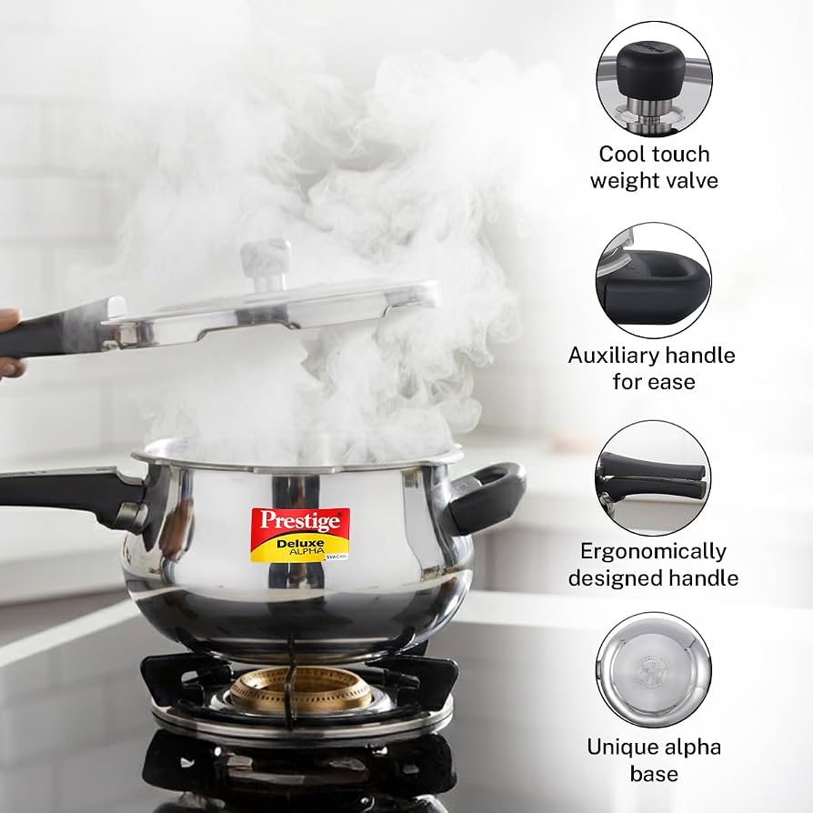 Amazon.com: Prestige Deluxe Alpha Svachh Stainless Steel Pressure