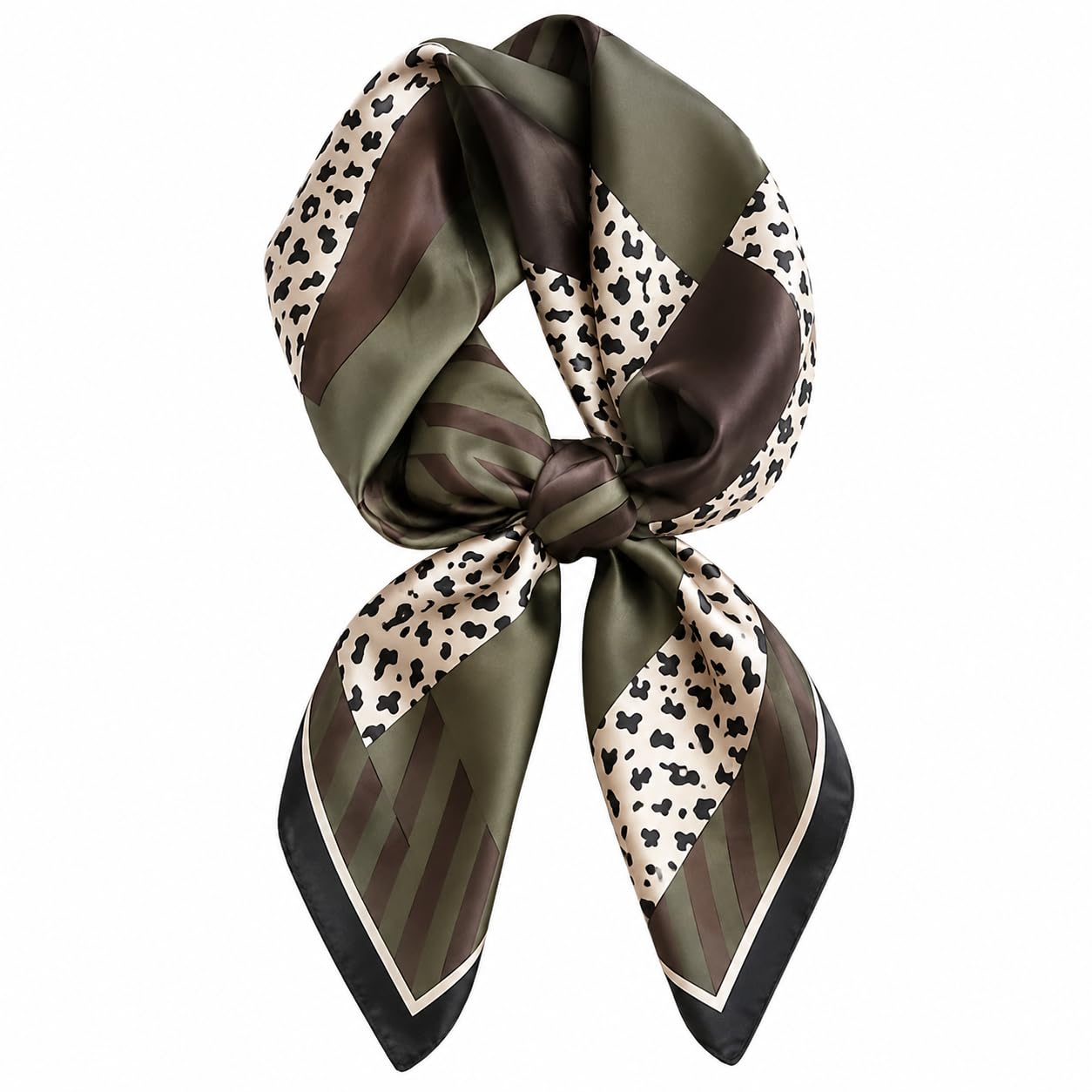 store 2508 Women’s Satin Square Scarf 66 x 66 cm Leopard Print Neck Scarf for Women Soft Lightweight Hair Scarf Bag Scarf Headband Waist Tie Fashion Accessory-picture-42