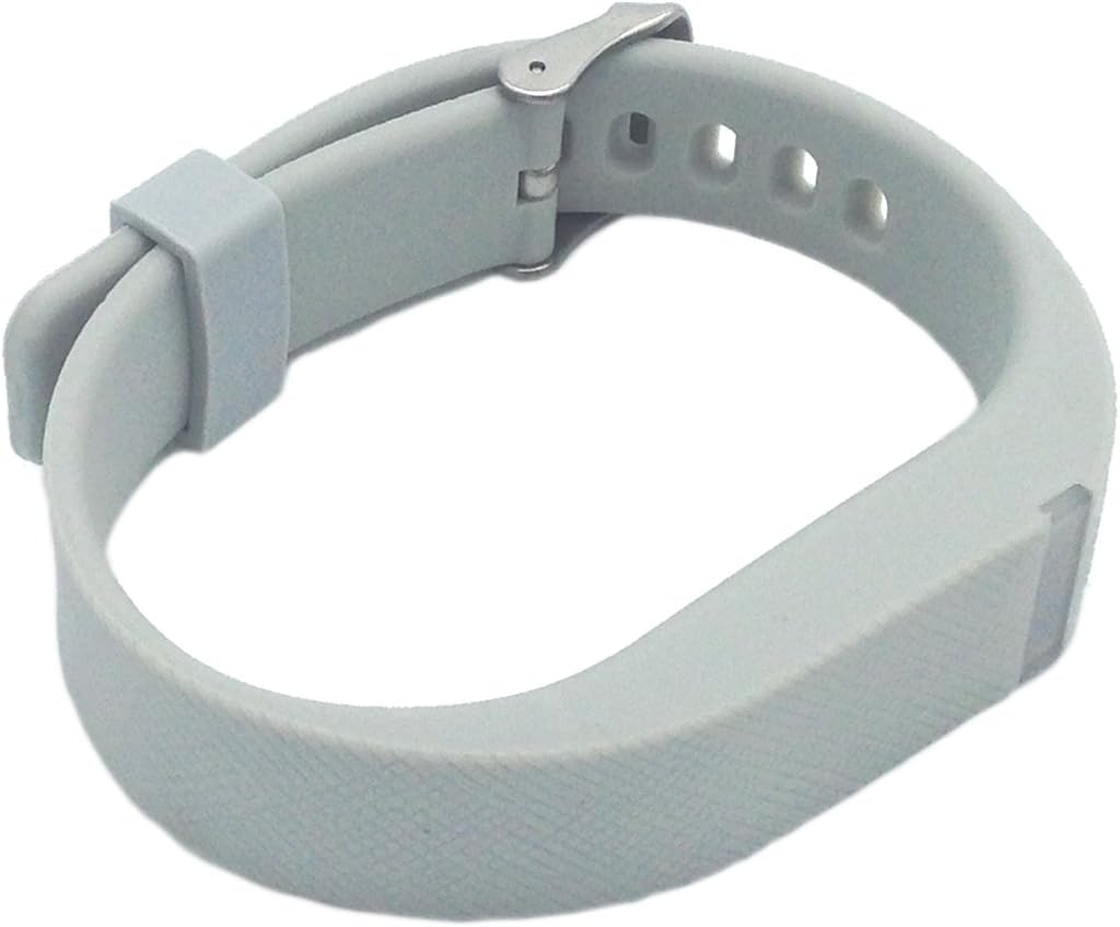 Replacement Wrist Band for Fitbit Flex,Silicon Accessory Wristband with Metal Watch Buckle Design Gray