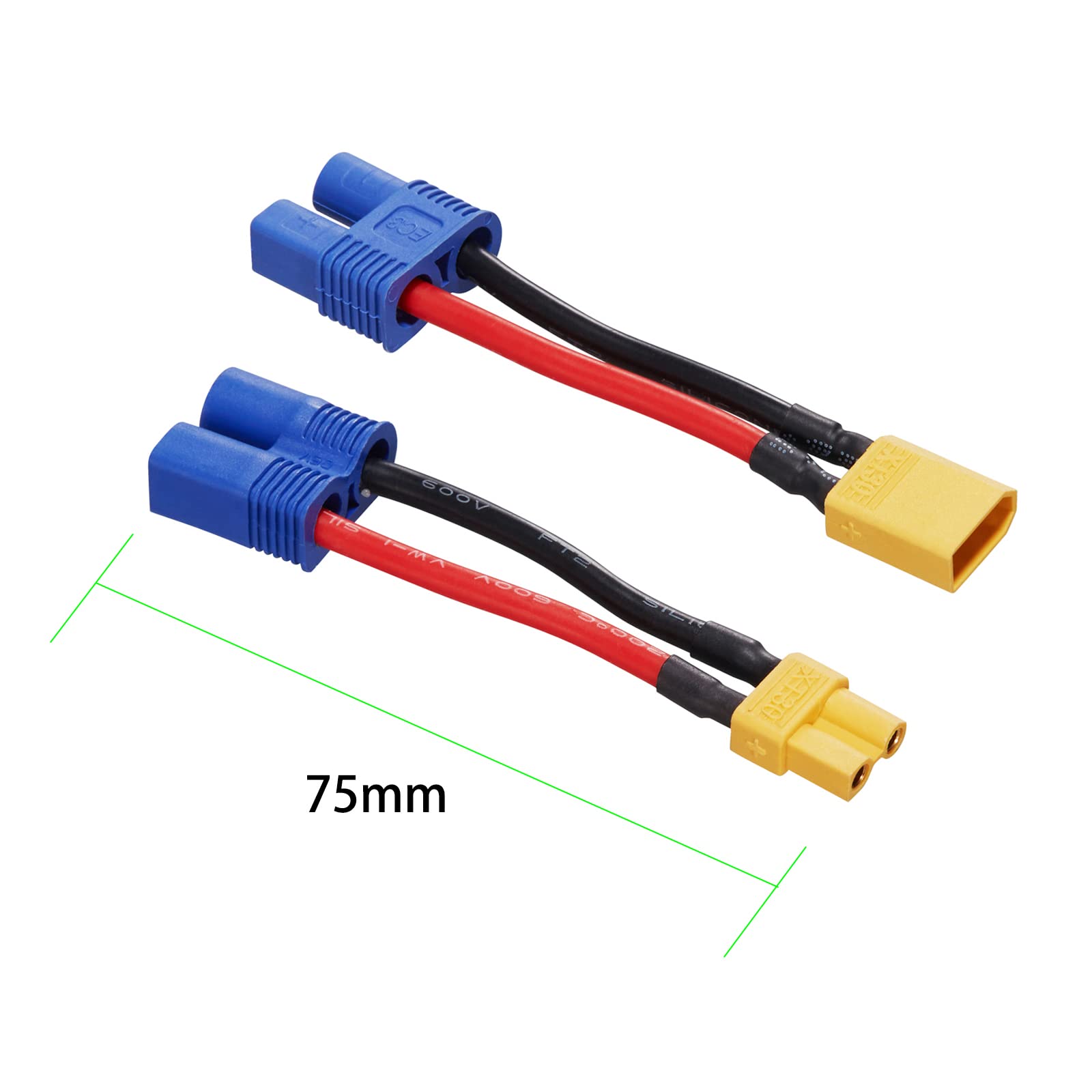 Amazon.com : Laisomeke XT30 to EC3 Male Female Adapter Connector