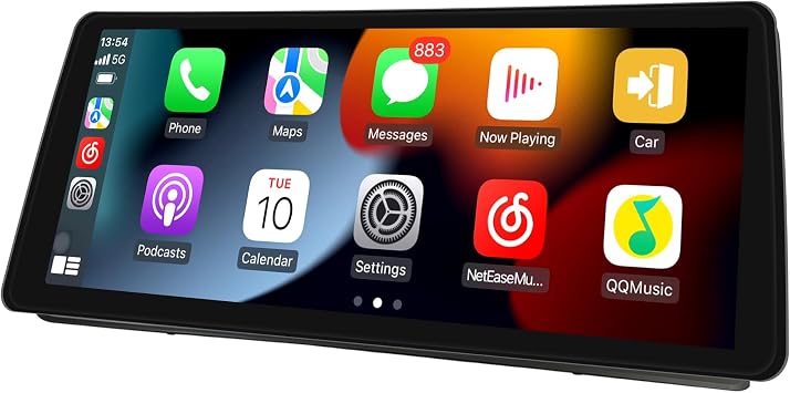 12.3 Inch Android Screen for BMW 3 Series E90 E91 E92 E93,CarPlay Wireless Android Auto,Screen Mirroring,Split Screen,Wi-Fi, Music,TV,Navigation,Vehicle Cameras,Netflix Spotify TikTok 64GB