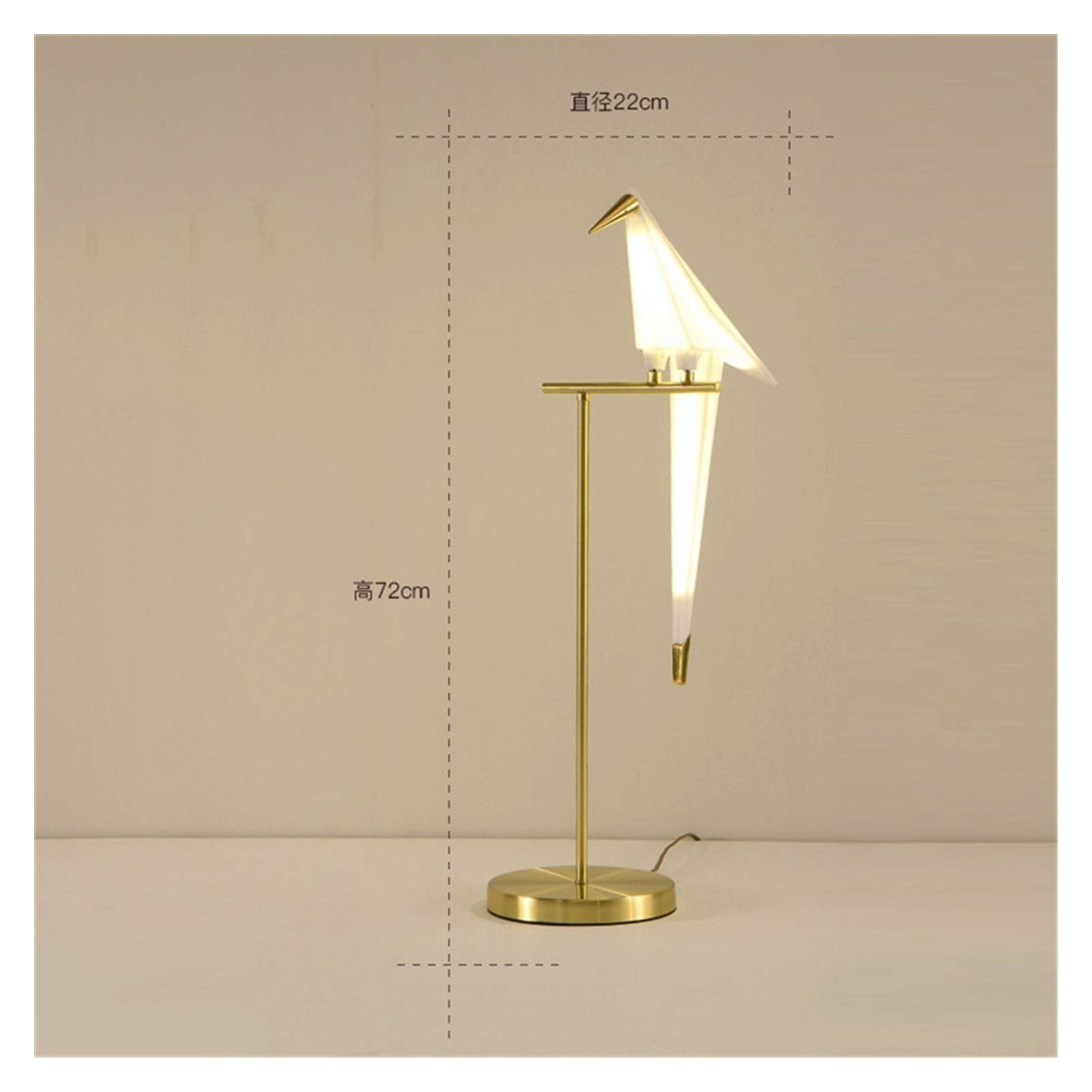 Lampadario Moderno Gabbia per Uccelli Lampadario di Carta Ristorante Camera da Letto Camera dei Bambini Lampadario Designer Origami Lampada a Sospensione (Colore Corpo: Lampada da scrivania 72CM)