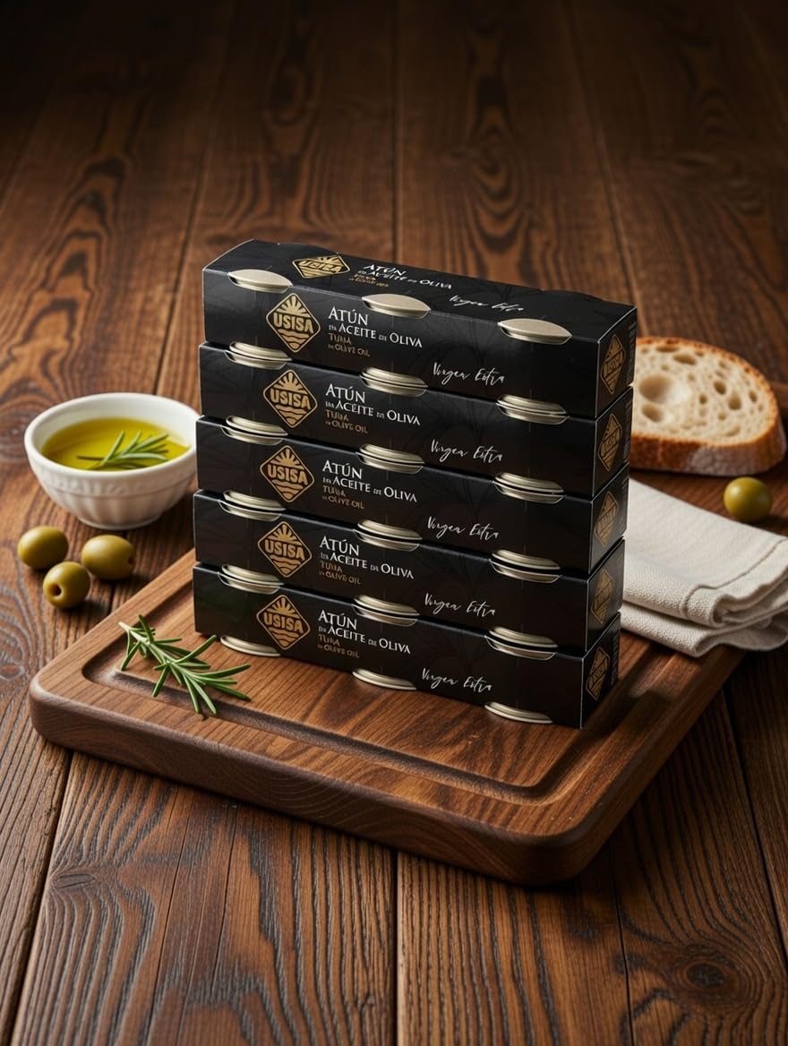 Usisa - Conserva de Pescado | Atún en Aceite de Oliva Virgen Extra - 8 Unidades (3 x 52 g)
