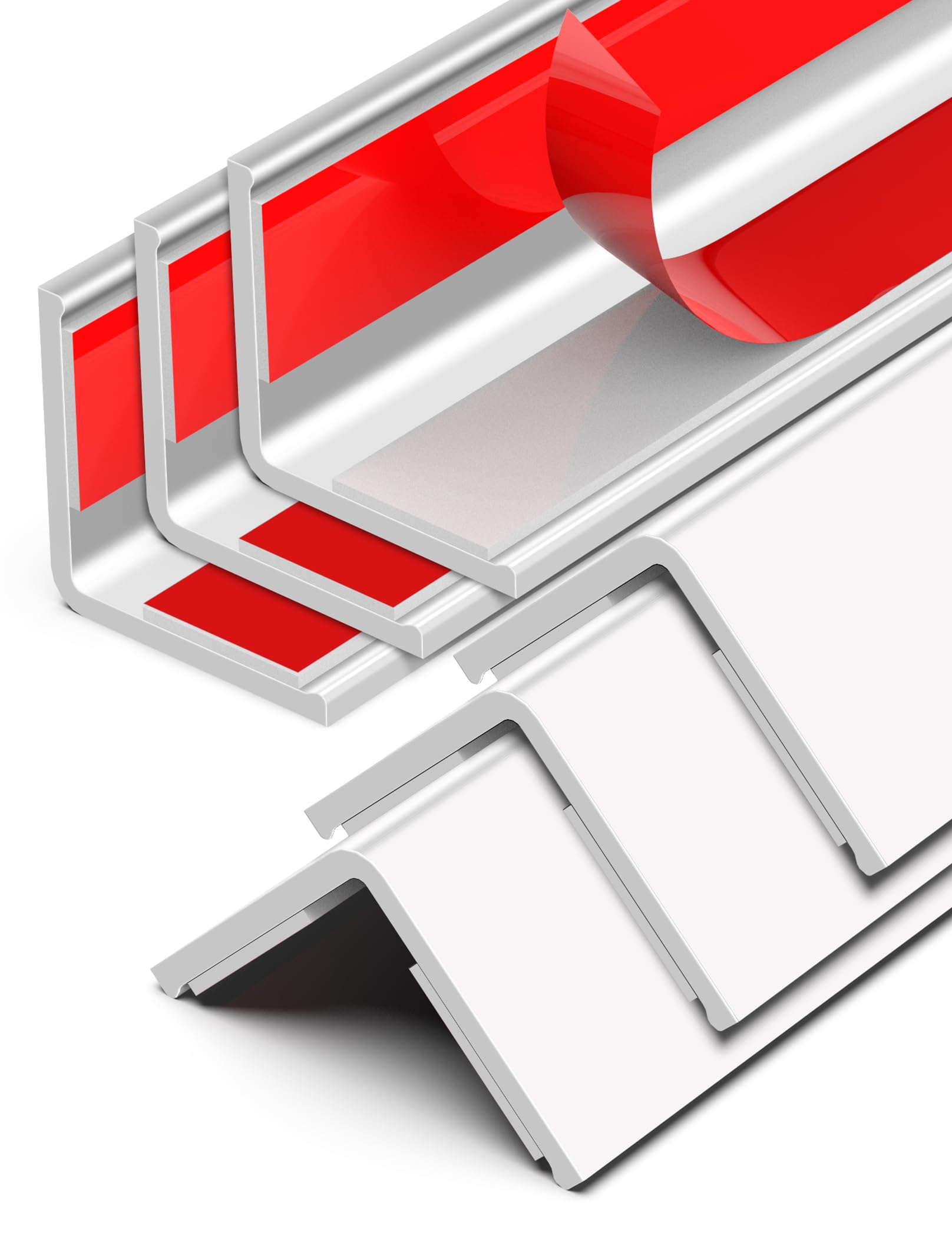 ‎Frychee Wall Corner Protector, Walls Edge Protector，Self-Adhesive Wall Corner Guards,PVC Double Side Edge Protector， Furniture Stairs Guard (6,