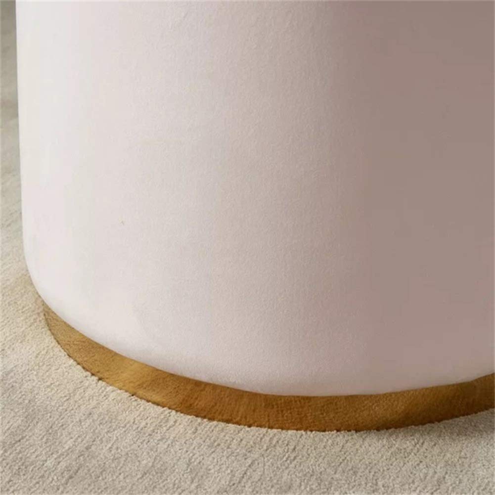 Pouf Repose-Pieds Velours Rose Idéal pour Salon et Chambre