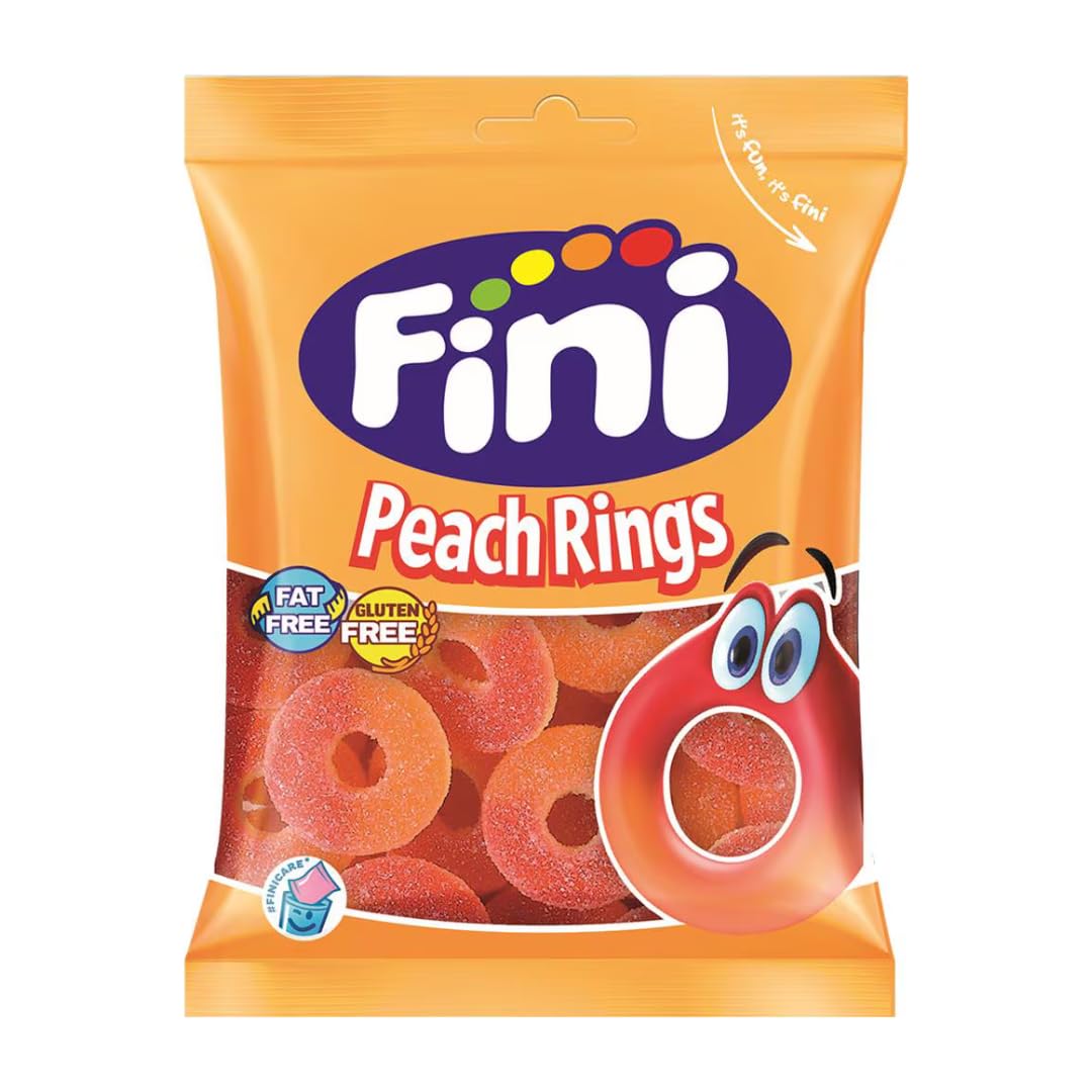 Fini - Peach Rings 75 g (Pack of 12) - Halal