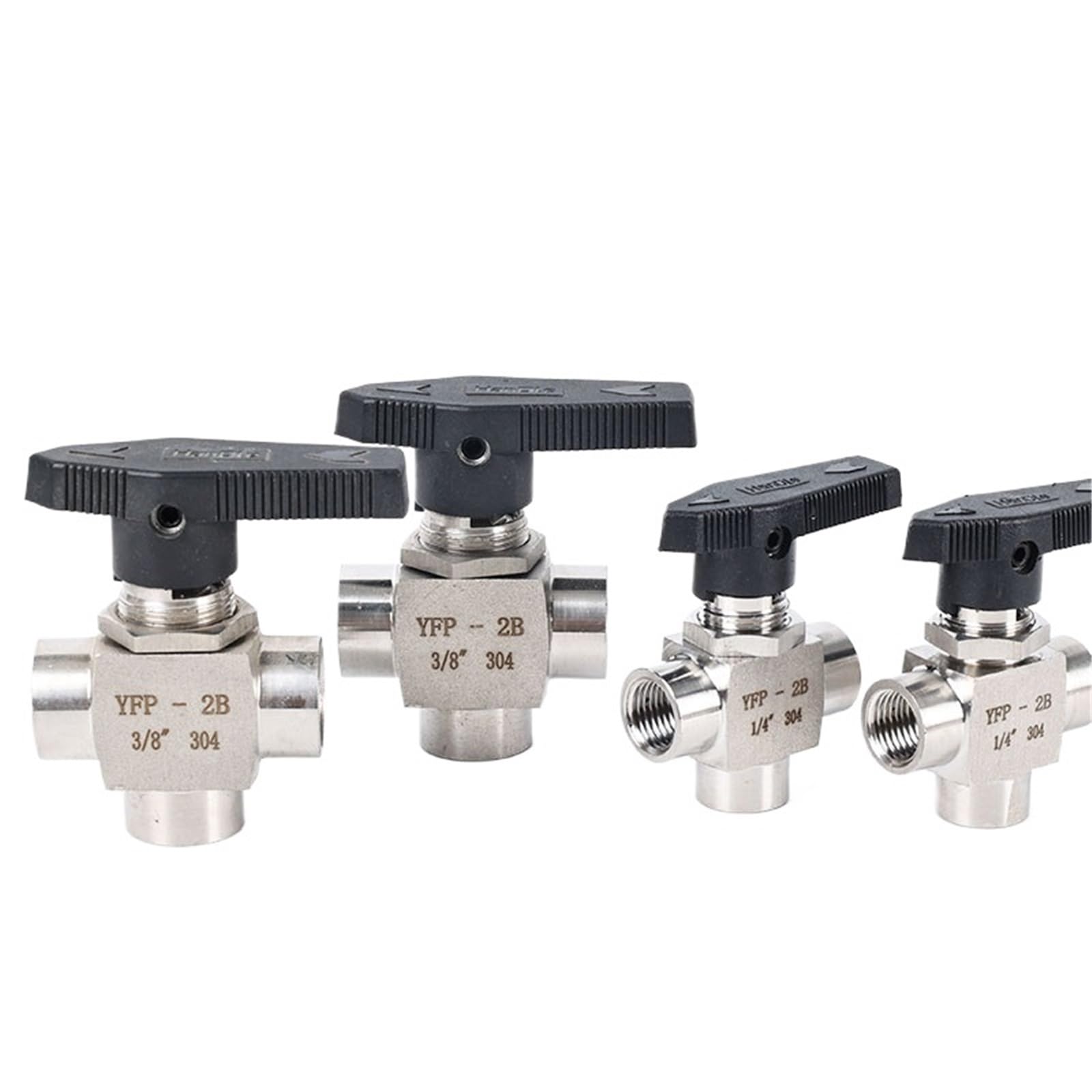 1 x 1/8" 1/4" 3/8" 1/2" 3/4" (1/8") 3-drożny zawór kulowy ze stali nierdzewnej