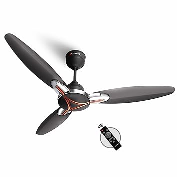 Longway Zephyr 1200 mm BLDC Ceiling Fan with Remote Control | BEE 5 Star Rated Energy Efficient | Ultra High Speed 3 Blade Anti-Dust Decorative Ceiling Fan | 3 Years Warranty (Smoked Brown, Pack of 1)