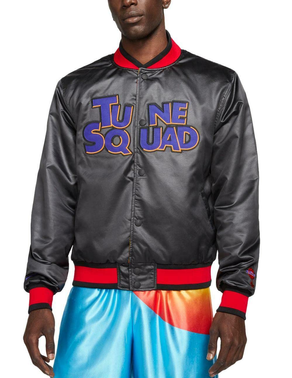 Nike x Space Jam LeBron Tune Squad Men's Varsity Jacket (XXX-Large, Black)