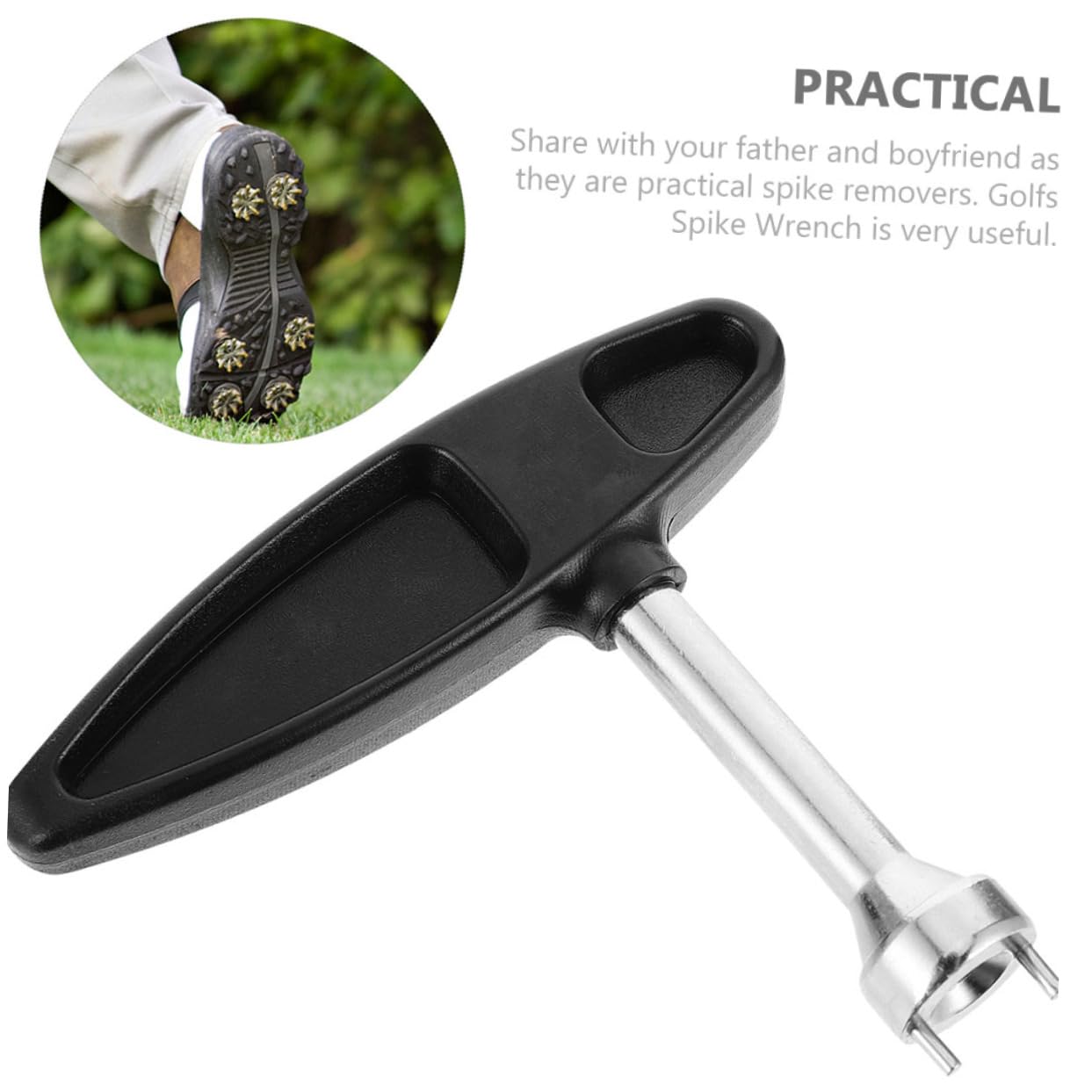 BESPORTBLE Spike Removal Tool for Golf Shoes 2pcs T-handle Wrench Nail Lifter Essential Golf Equipment