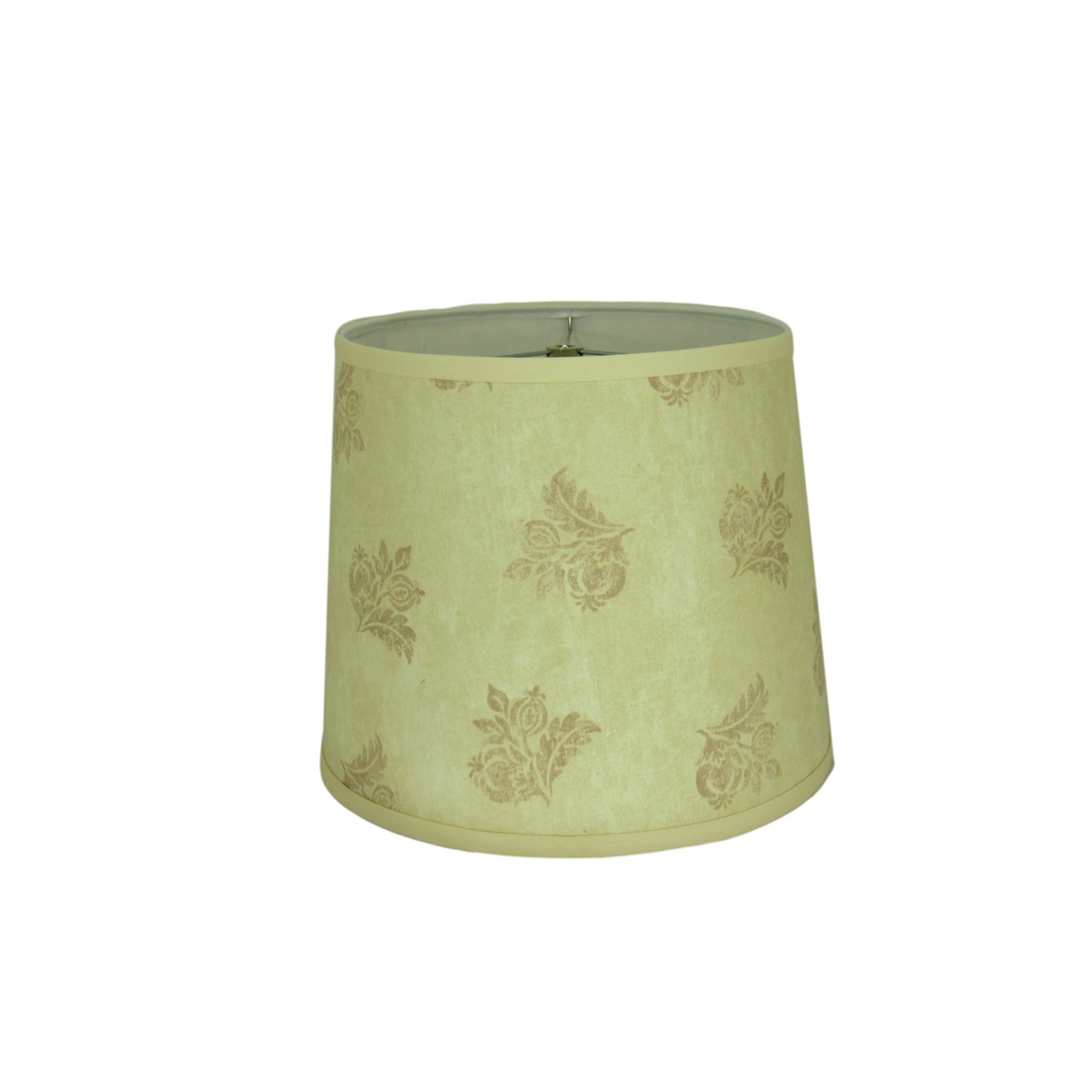 Albert Estate LTD, Floral Print Lamp Shade, 12",Hardback, Washer Fitter beige