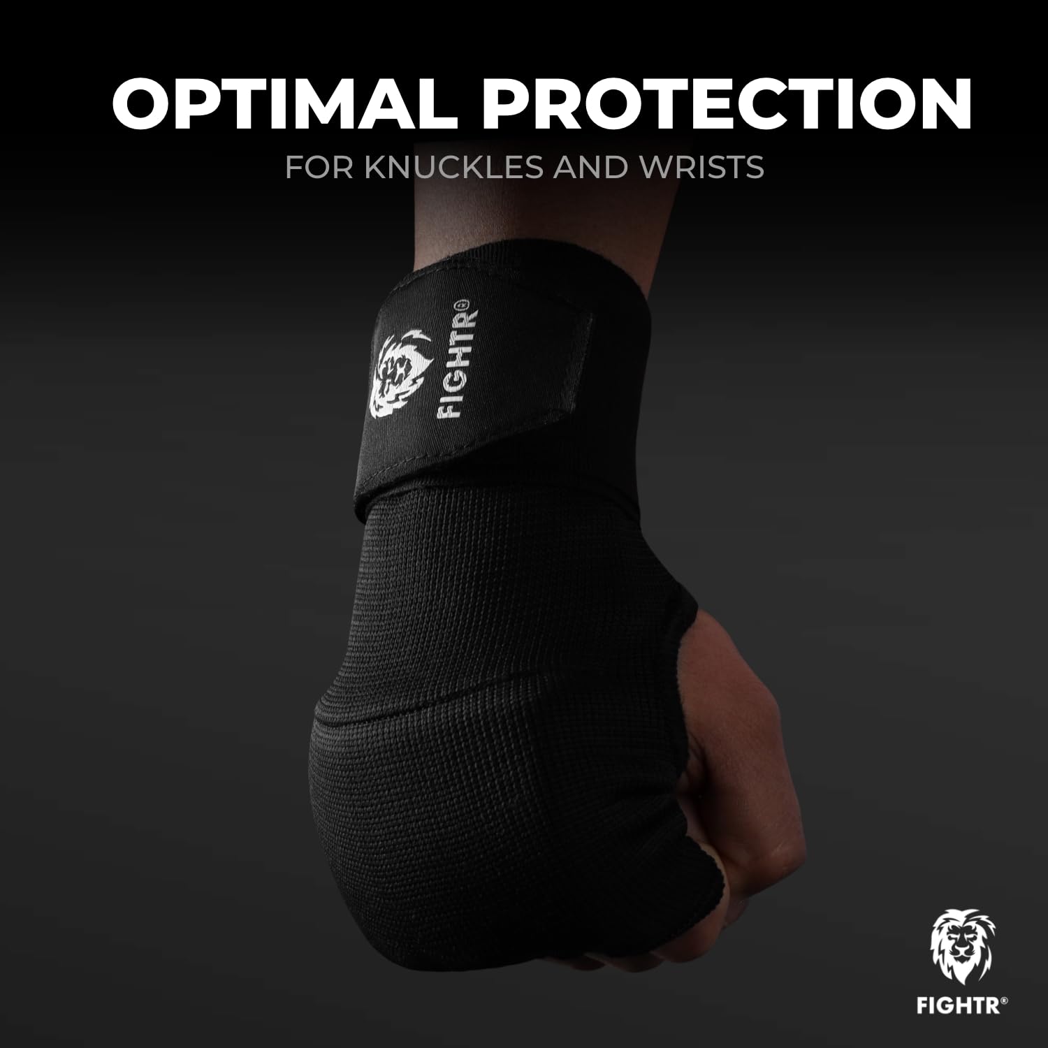 FIGHTR® Żelowe rękawice wewnętrzne 2.0 – szybkie zakładanie i wysoka stabilność | 90 cm bandaże bokserskie do boksu, MMA, Muay Thai i sportów walki | Inner Boxing Gloves
