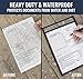 10 Pack Job Ticket Holders 9x12 - Clear Sheet Protectors - Reusable Dry Erase Pocket Sleeves for Shop, Office & Classroom - Clear Work Order Plastic Sleeves & Shop Ticket Holders with Hanging Eyelet