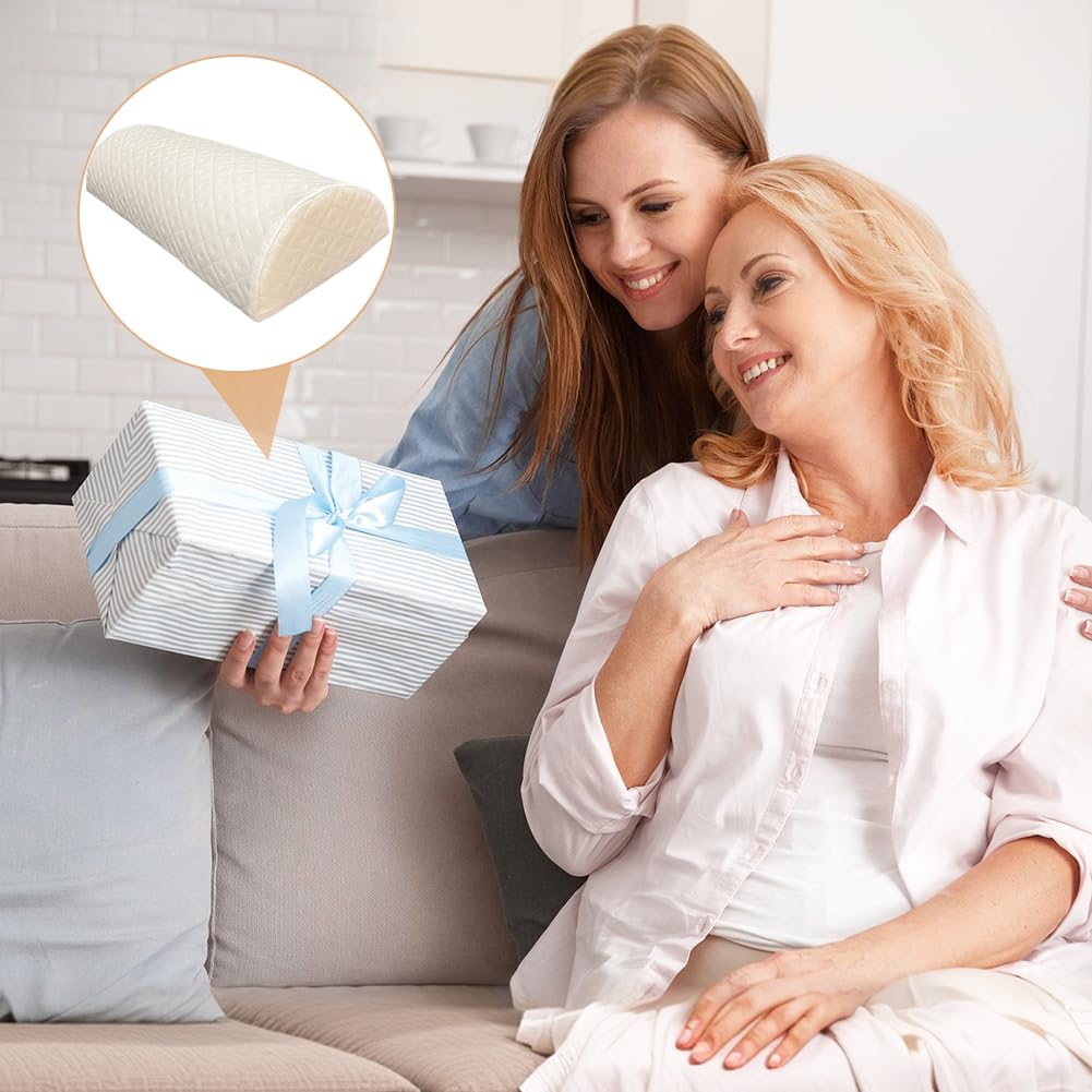 Halbrundes Nackenrollen, Ergonomisches Halbrundes Kissen, Lagerungsrolle Halbrund aus Memory-Schaum mit Waschbarer Polyesterbezug, Stützt Nacken, Knie, Seitenschläfer, für Unterwegs Hause